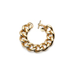 Bracciale di Maxi Catena Grumetta Ovale Battuta e T-bar Unoaerre