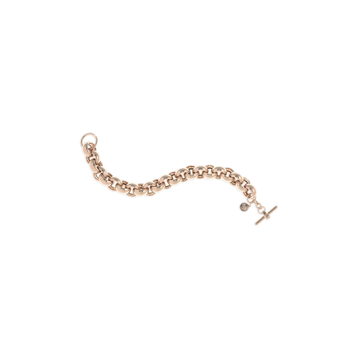 Bracciale Catena Rolò Grande con Chiusura a T-bar Unoaerre