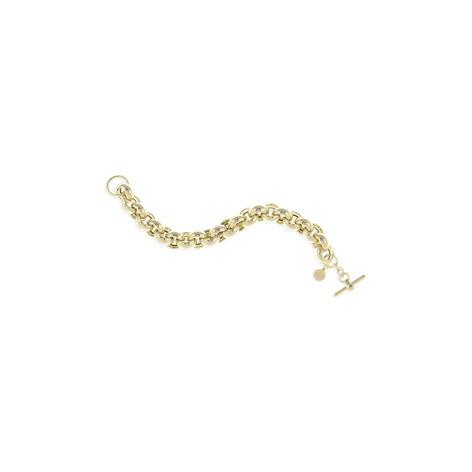 Bracciale Catena Rolò Grande con Chiusura a T-bar Unoaerre