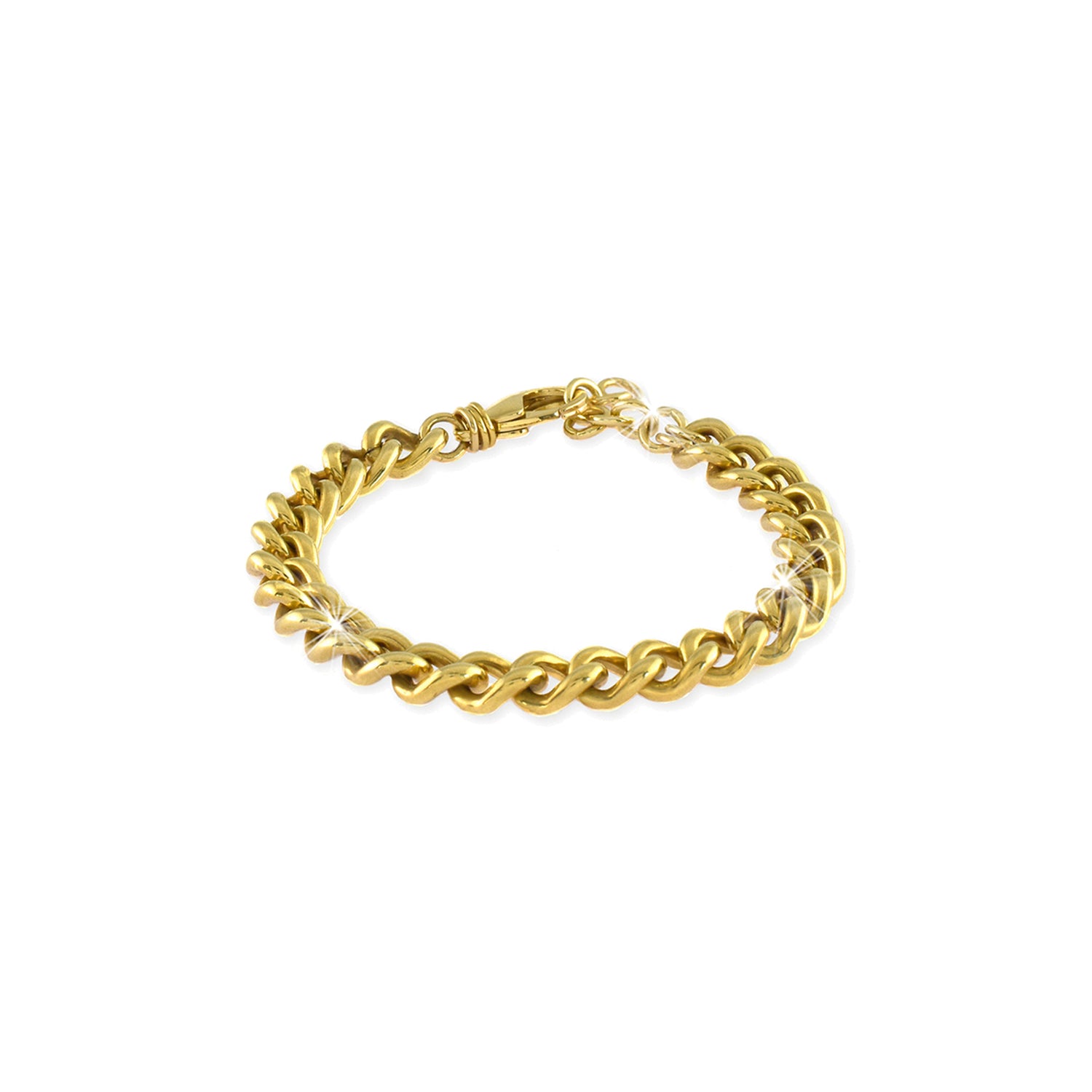 Bracciale in Ottone Lucido con Catena Grumetta Ovale Unoaerre