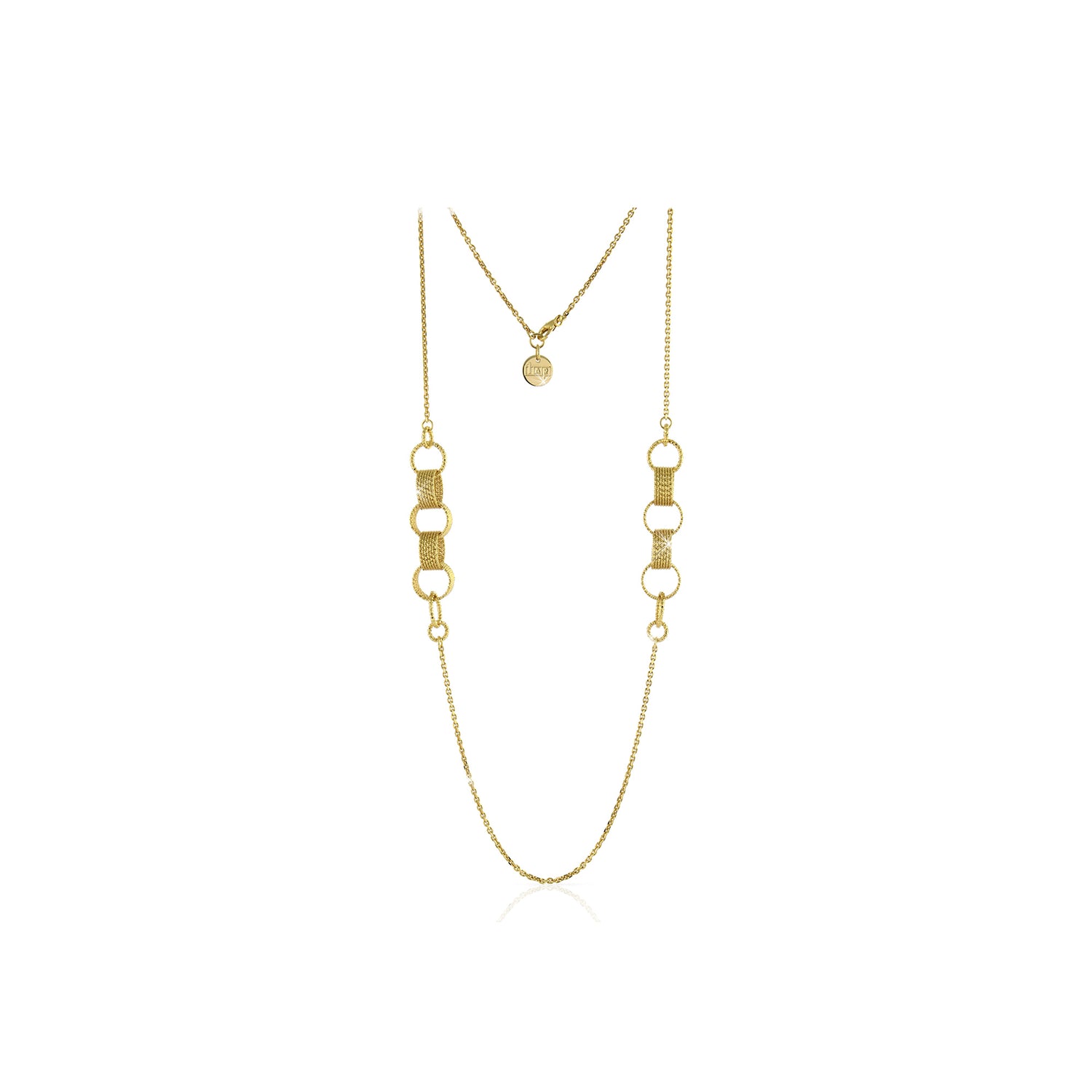 Collana Lunga con Spirali di Fili Diamantati Unoaerre