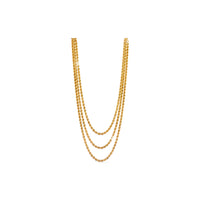 Collana Multifilo di Catena Corda, Ottone con Bagno in Oro Unoaerre