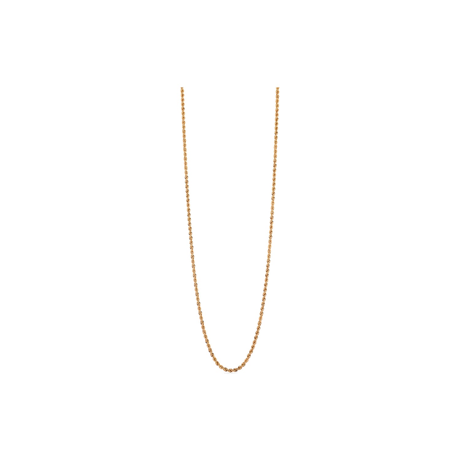 Collana di Catena Corda Ad un Filo con Chiusura Moschettone Unoaerre