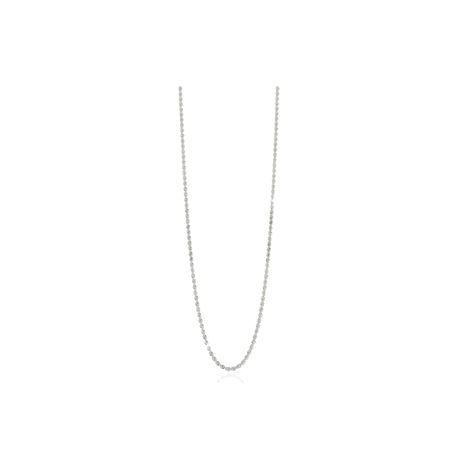 Collana di Catena Corda Ad un Filo con Chiusura Moschettone Unoaerre