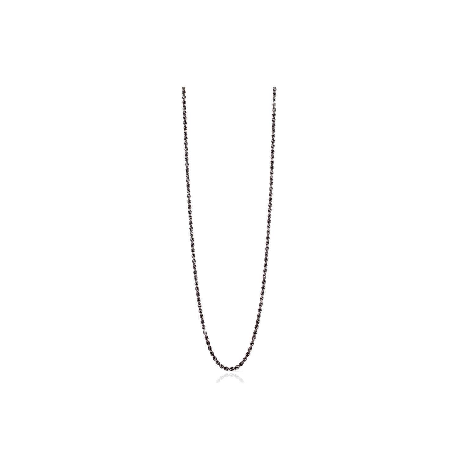 Collana di Catena Corda Ad un Filo con Chiusura Moschettone Unoaerre