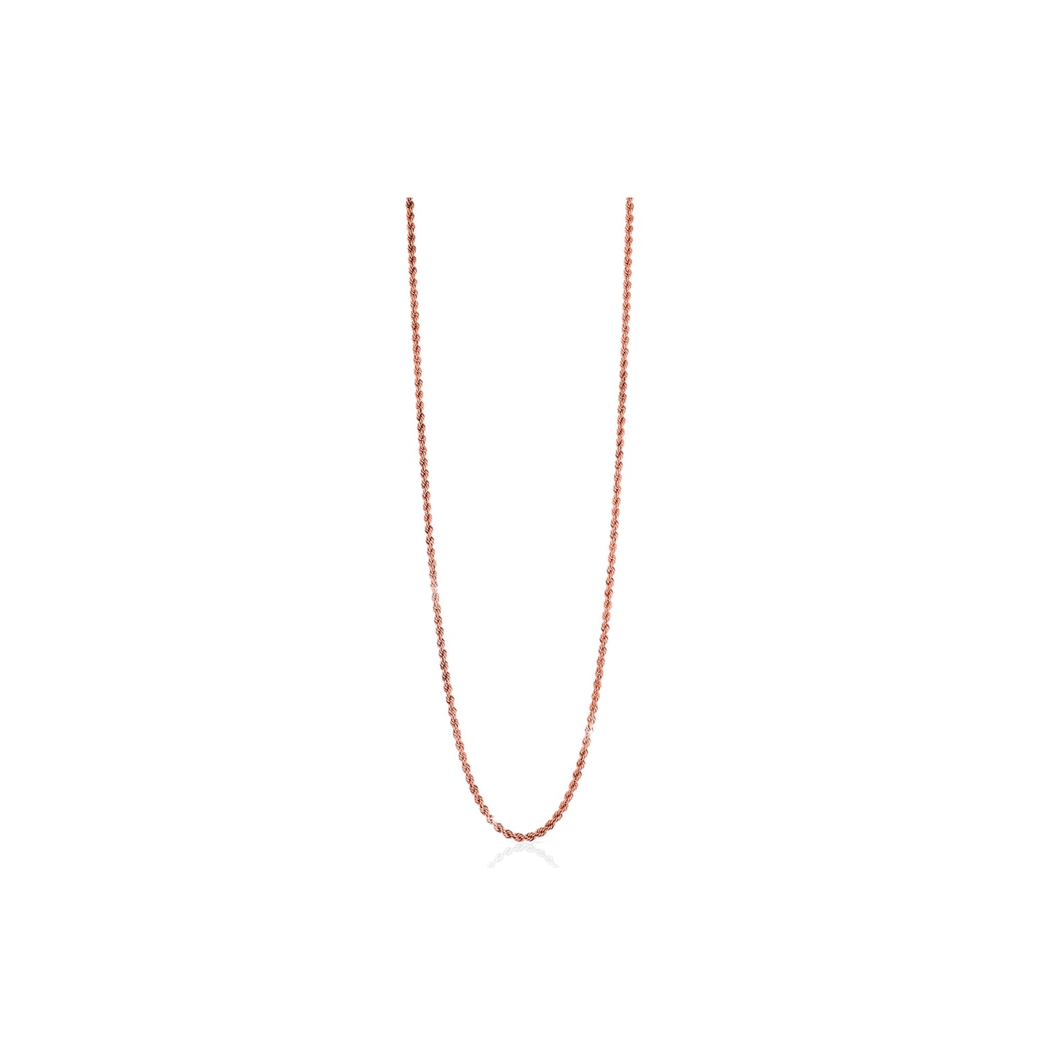 Collana di Catena Corda Ad un Filo con Chiusura Moschettone Unoaerre