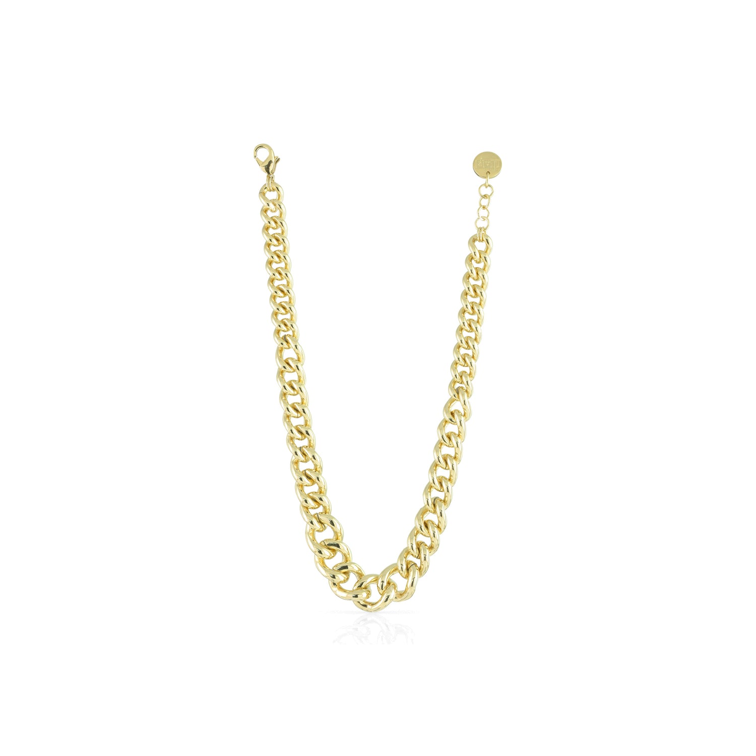 Collana con Catena Grumetta a Scalare in Ottone Lucido Unoaerre