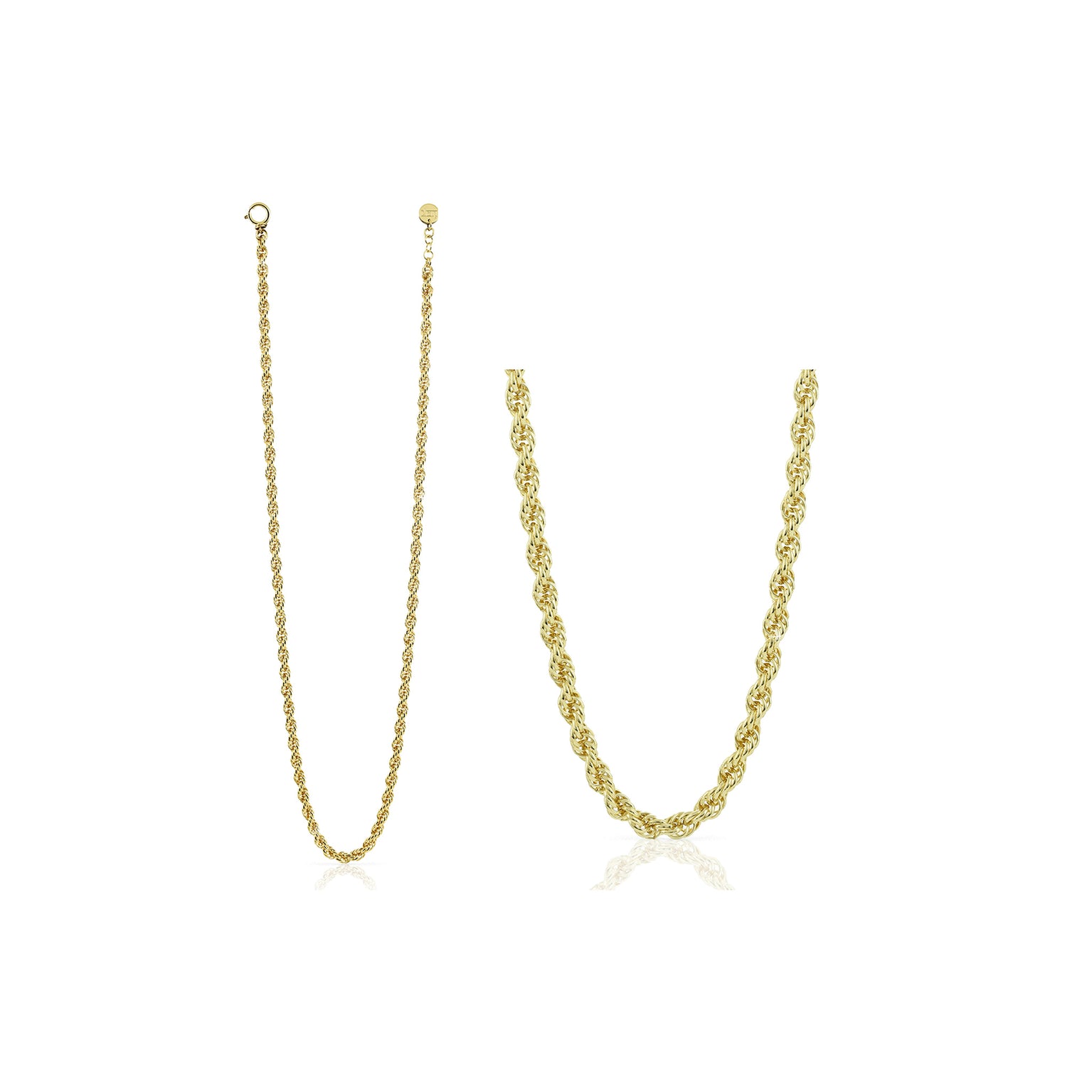 Elegante Collana Lunga in Maglia Corda Unoaerre