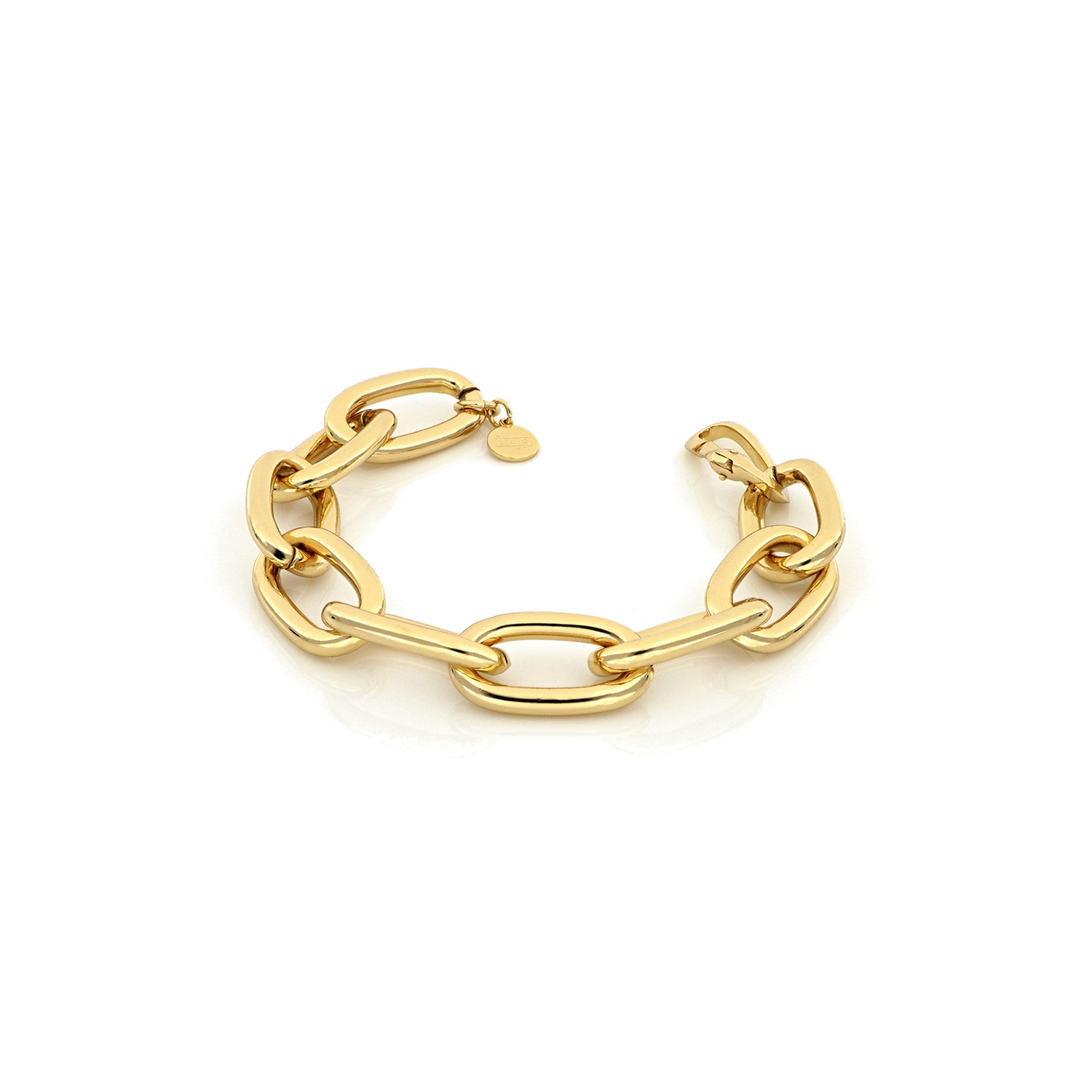 Bracciale in Ottone con Catena Forzatina e Chiusura a Moschettone Unoaerre