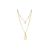 Collar largo de cadena de latón con baño de oro o plata Unoaerre