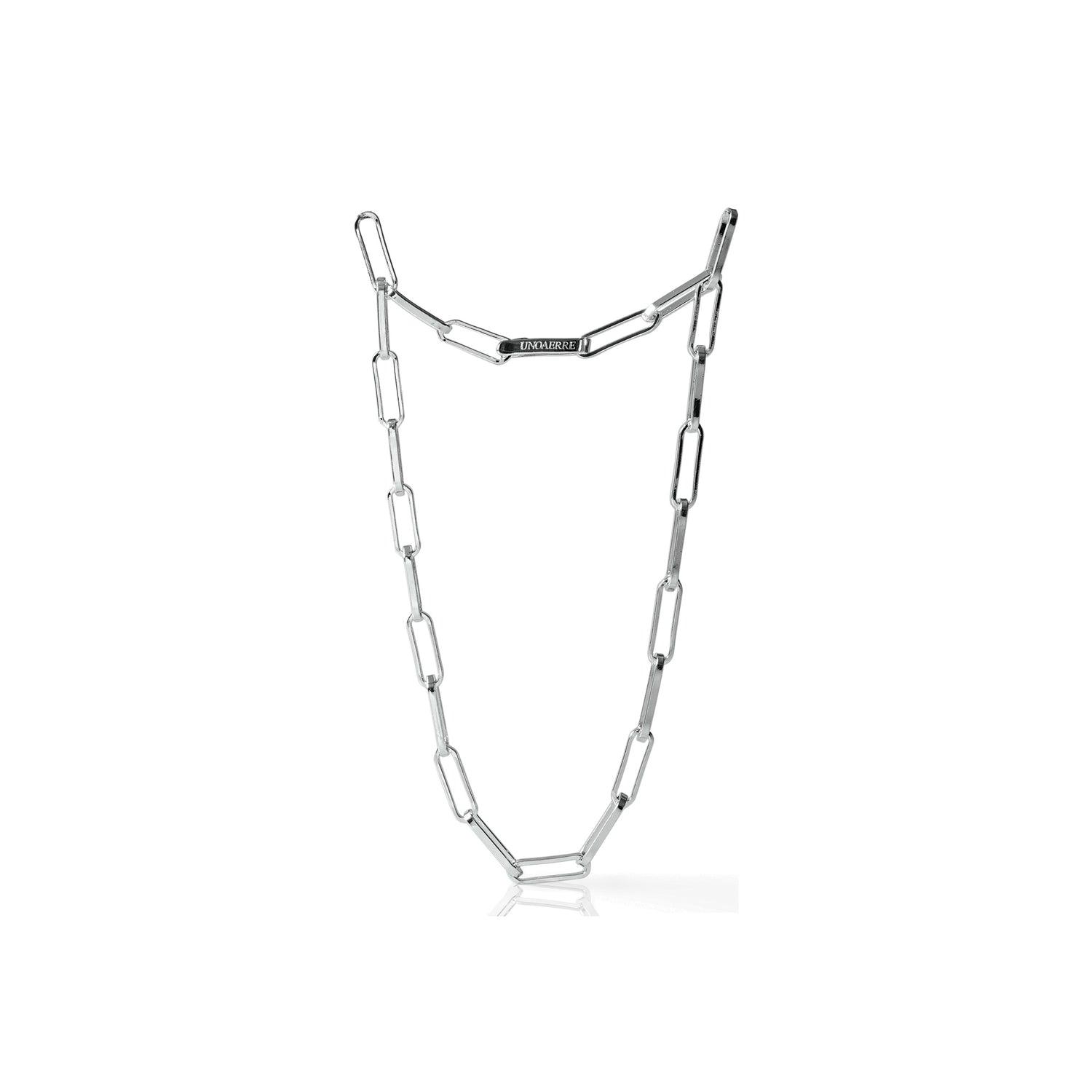 Collana a Maglia Forzatina Allungata Tipo Paperclip Unoaerre