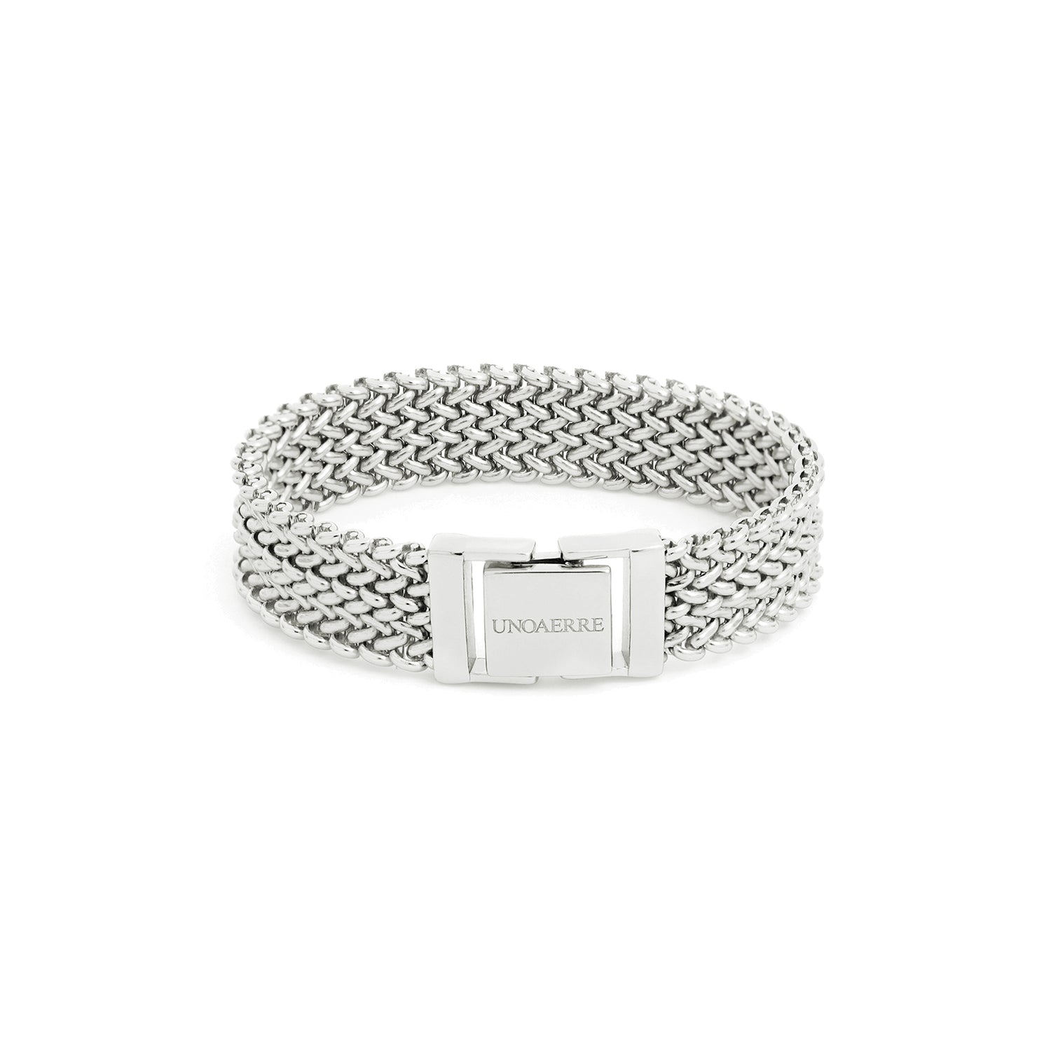 Bracciale in Tessuto Chicco di Riso con Chiusura a Cassetta Unoaerre
