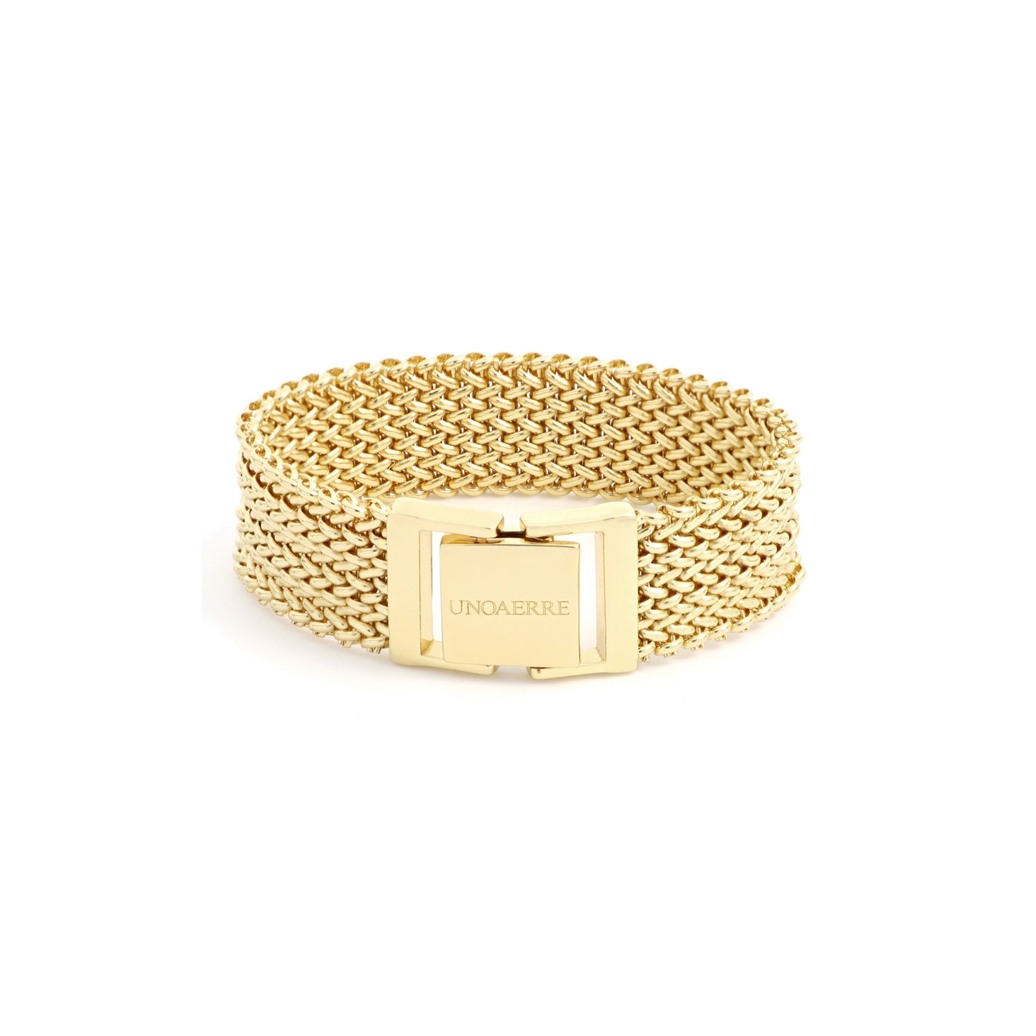 Bracciale in Tessuto Chicco di Riso con Chiusura a Cassetta Unoaerre
