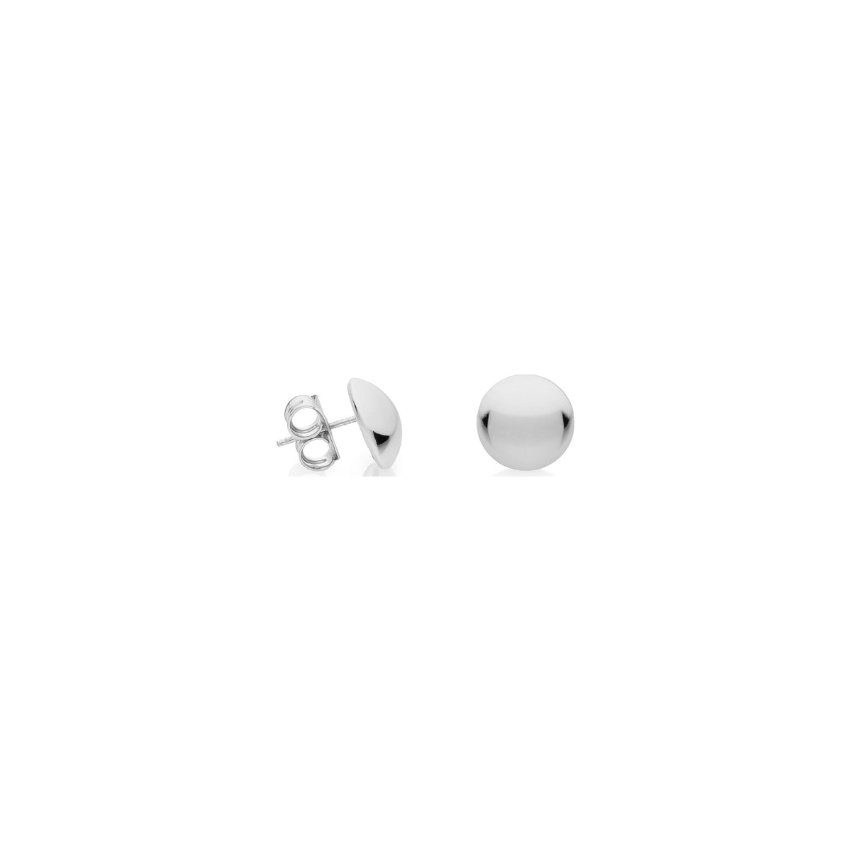 Orecchini a Semi Sfera Bombata Lucida Unoaerre
