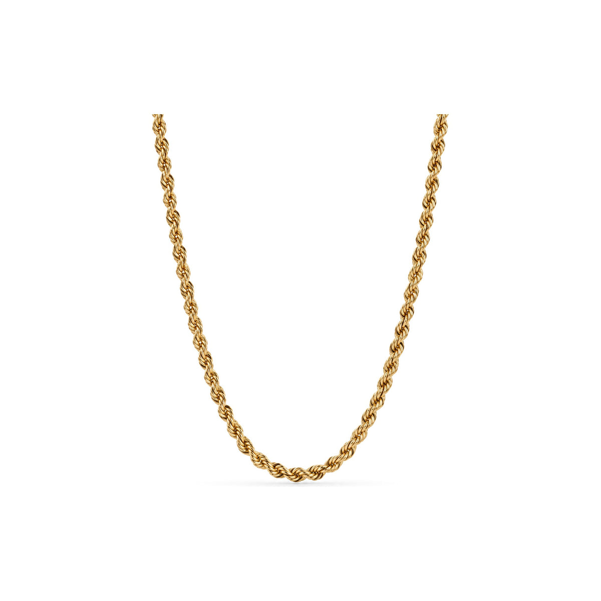 Collana di Catena Corda Ad un Filo con Chiusura Moschettone Unoaerre