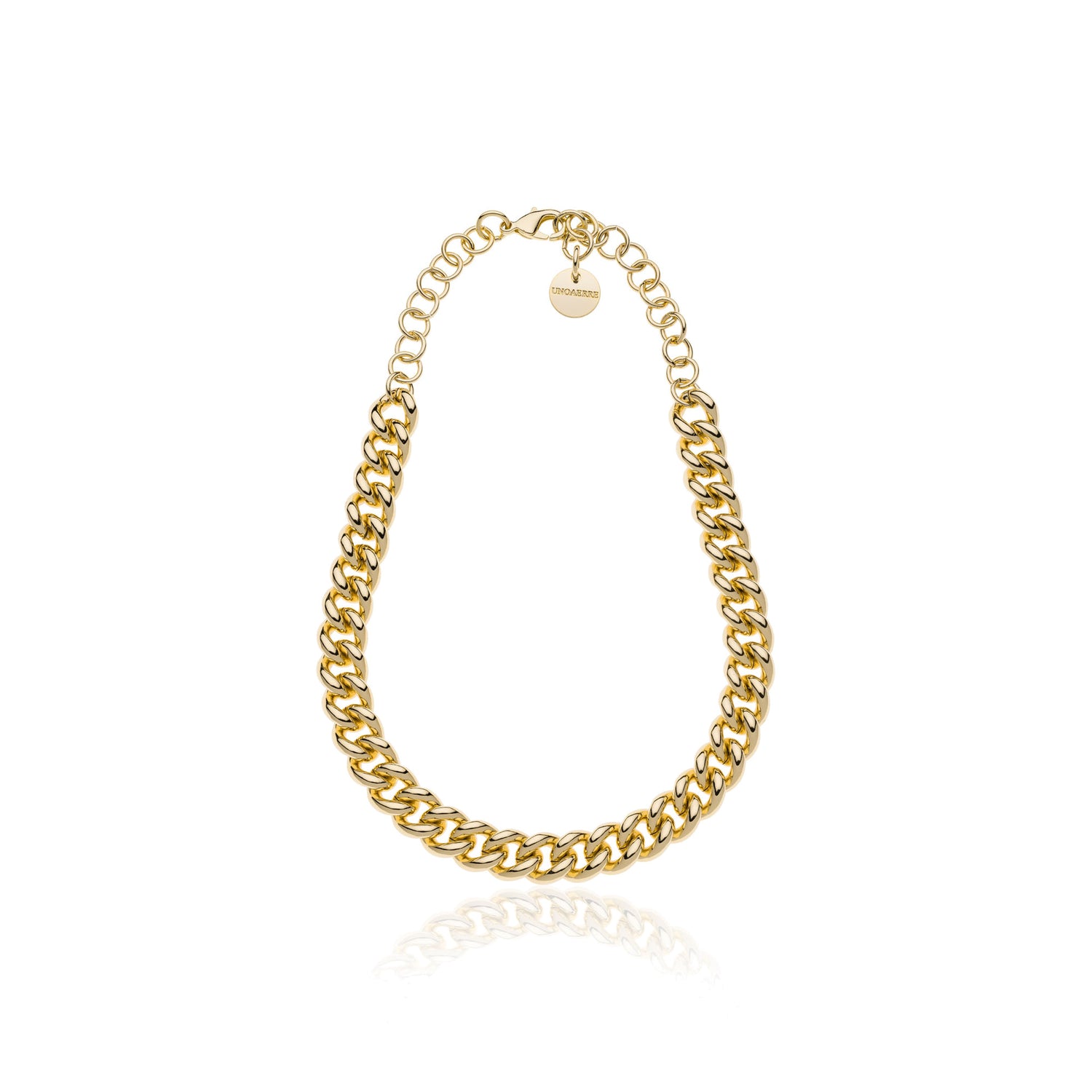 Collana Chocker con Catena Grumetta Ovale Unoaerre