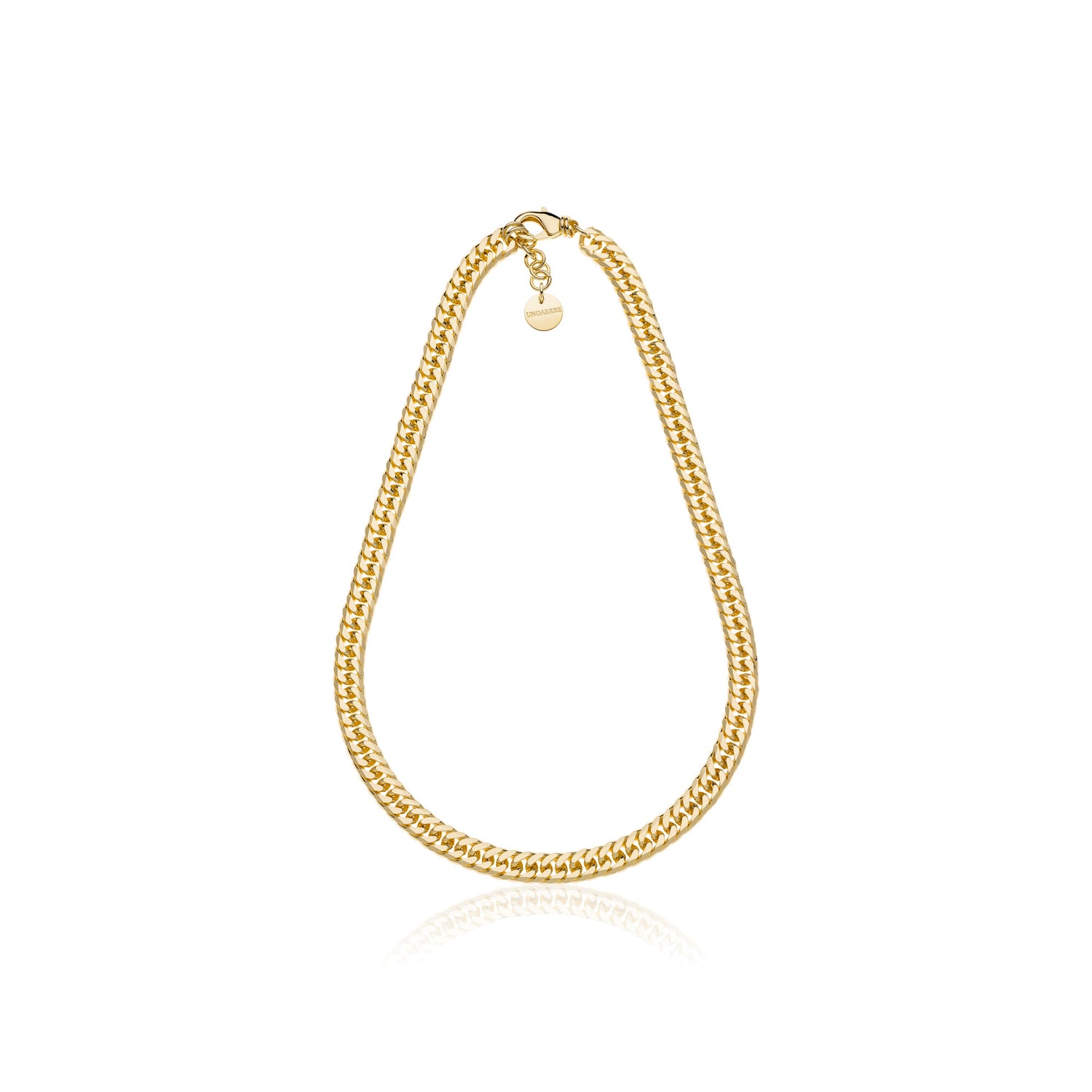 Collana Catena Grumetta Doppia Diamantata, Bagno in Oro o Argento Unoaerre