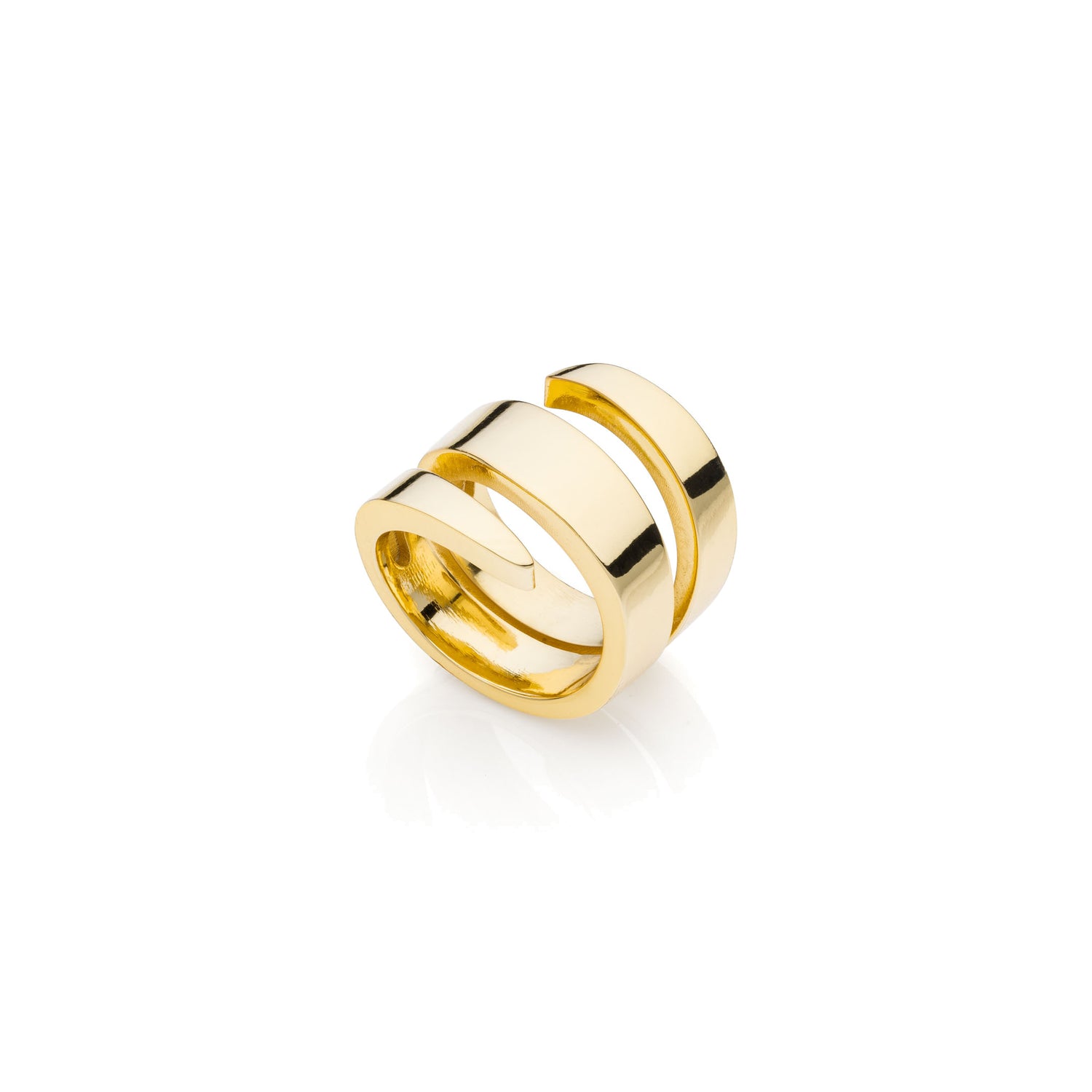 Anello a Spirale con Tubo Quadro Piatto in Ottone Unoaerre