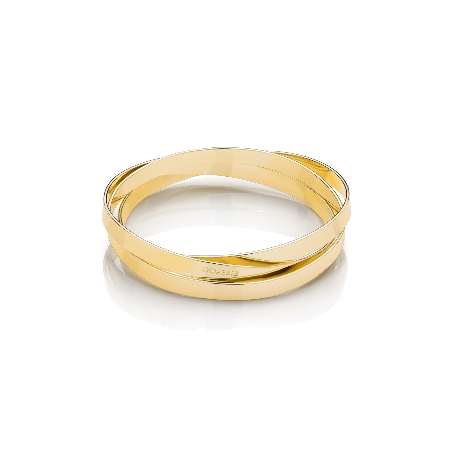 Bracciale Bangle a Tre Fili Intrecciati Unoaerre