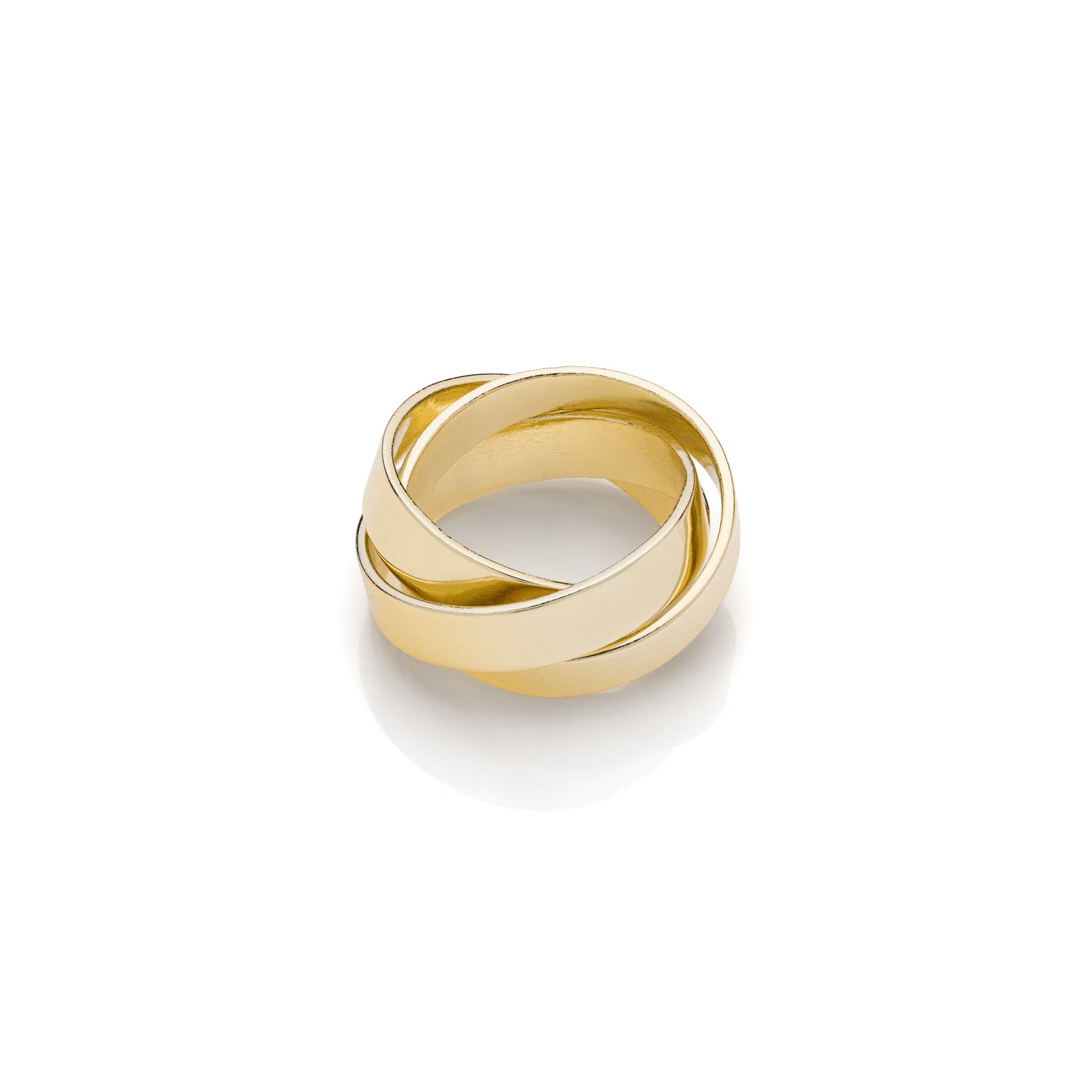 Anello a Tre Fili in Ottone Lucido Unoaerre