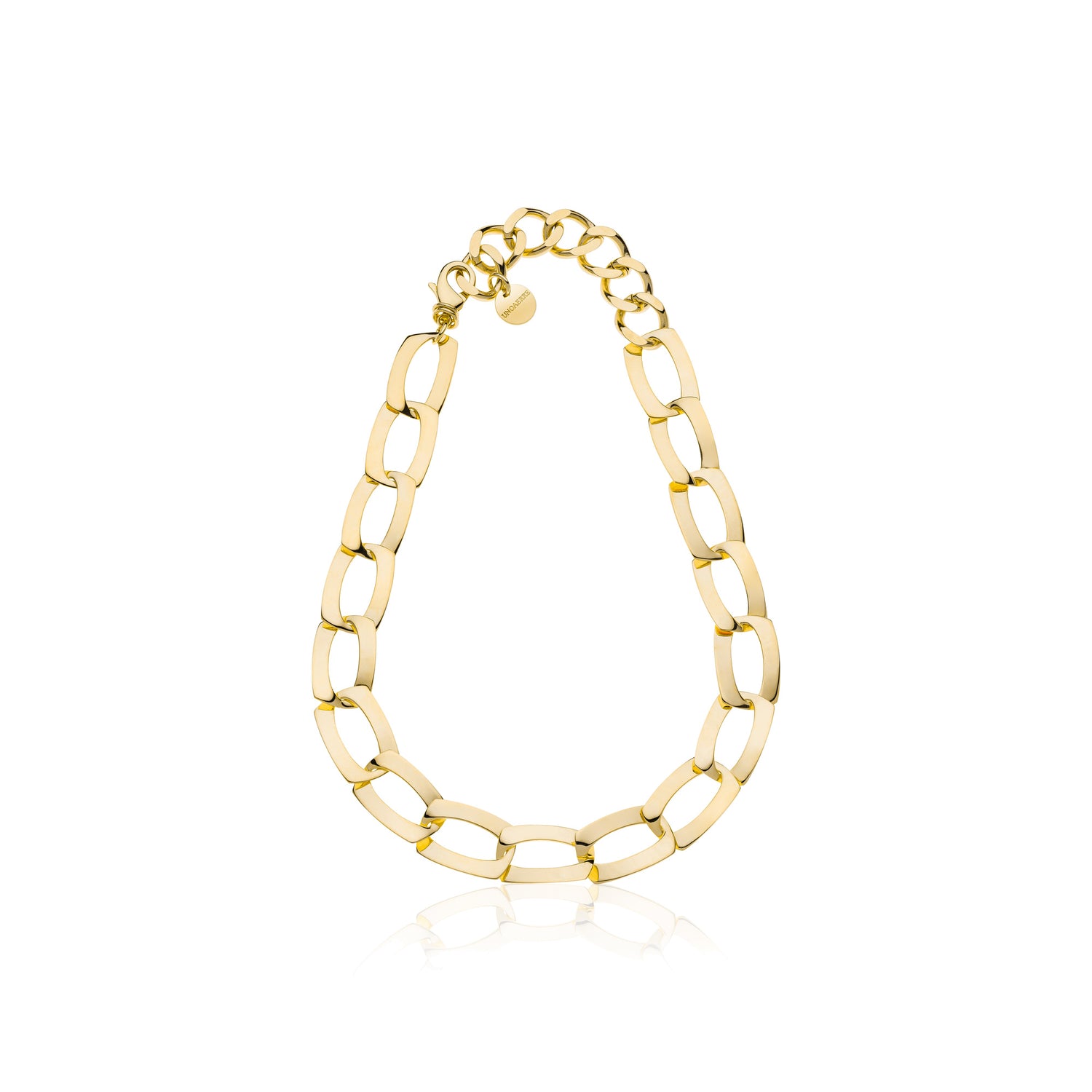 Collana con Catena Quadra Piatta in Ottone Unoaerre