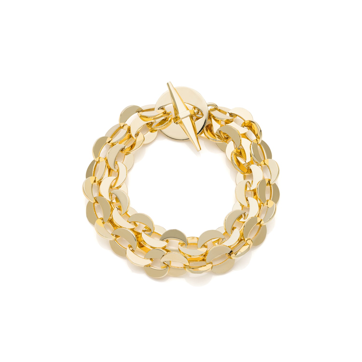 Bracciale a Doppia Maglia Grumetta con Pendente Logo Unoaerre