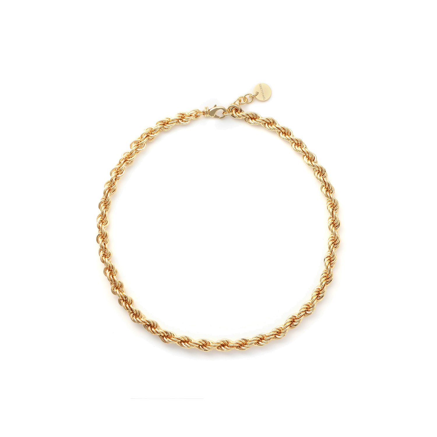Collana in Catena Corda con Bagno Galvanico in Oro Giallo 24kt Unoaerre