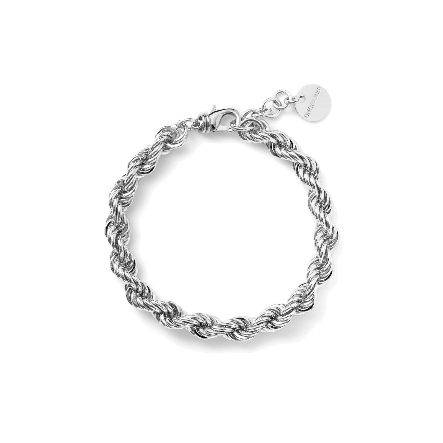 Bracciale in Catena Corda con Bagno Galvanico in Oro Giallo 24kt Unoaerre