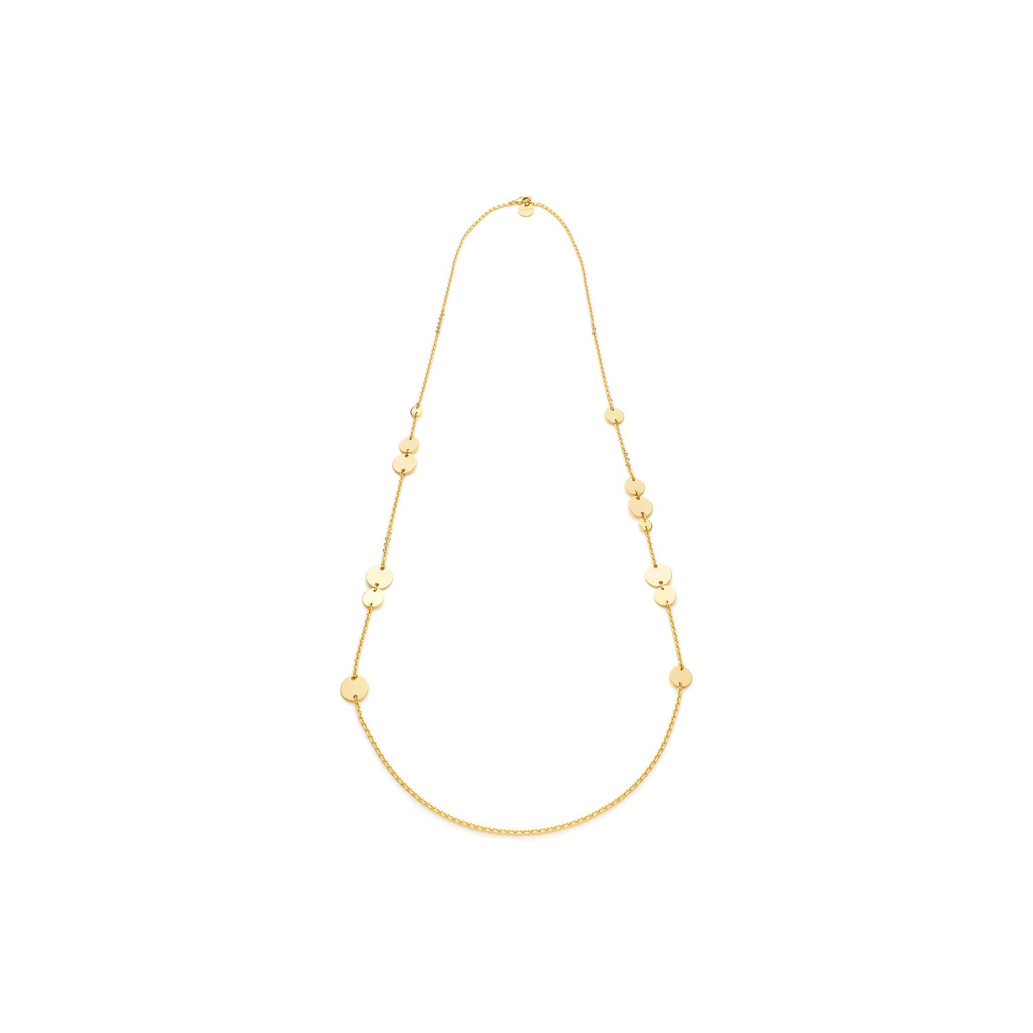 Collana Lunga con Madagliette Tonde e Chiusura a Moschettone Unoaerre