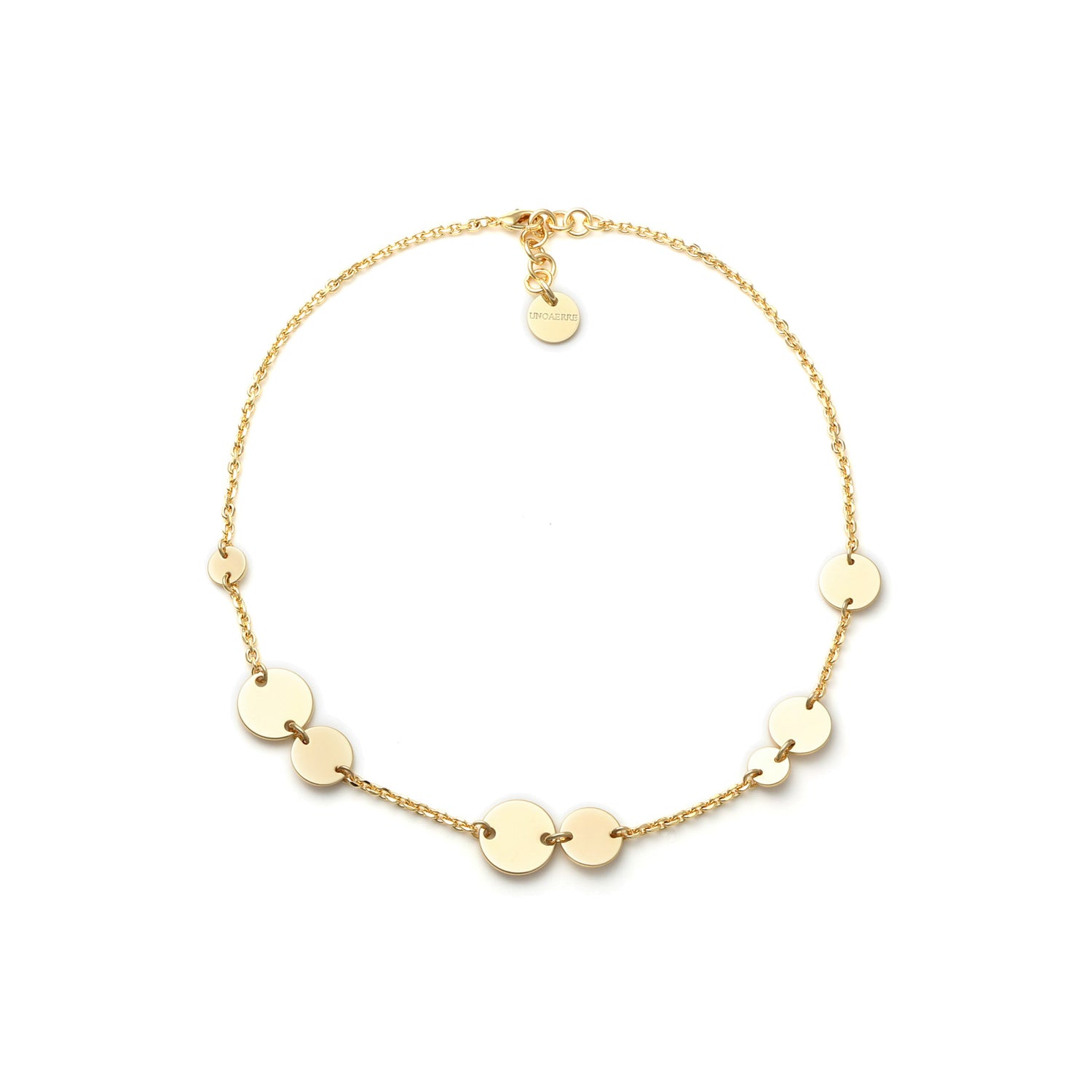 Collana con Madagliette Tonde e Chiusura a Moschettone con anelli Unoaerre