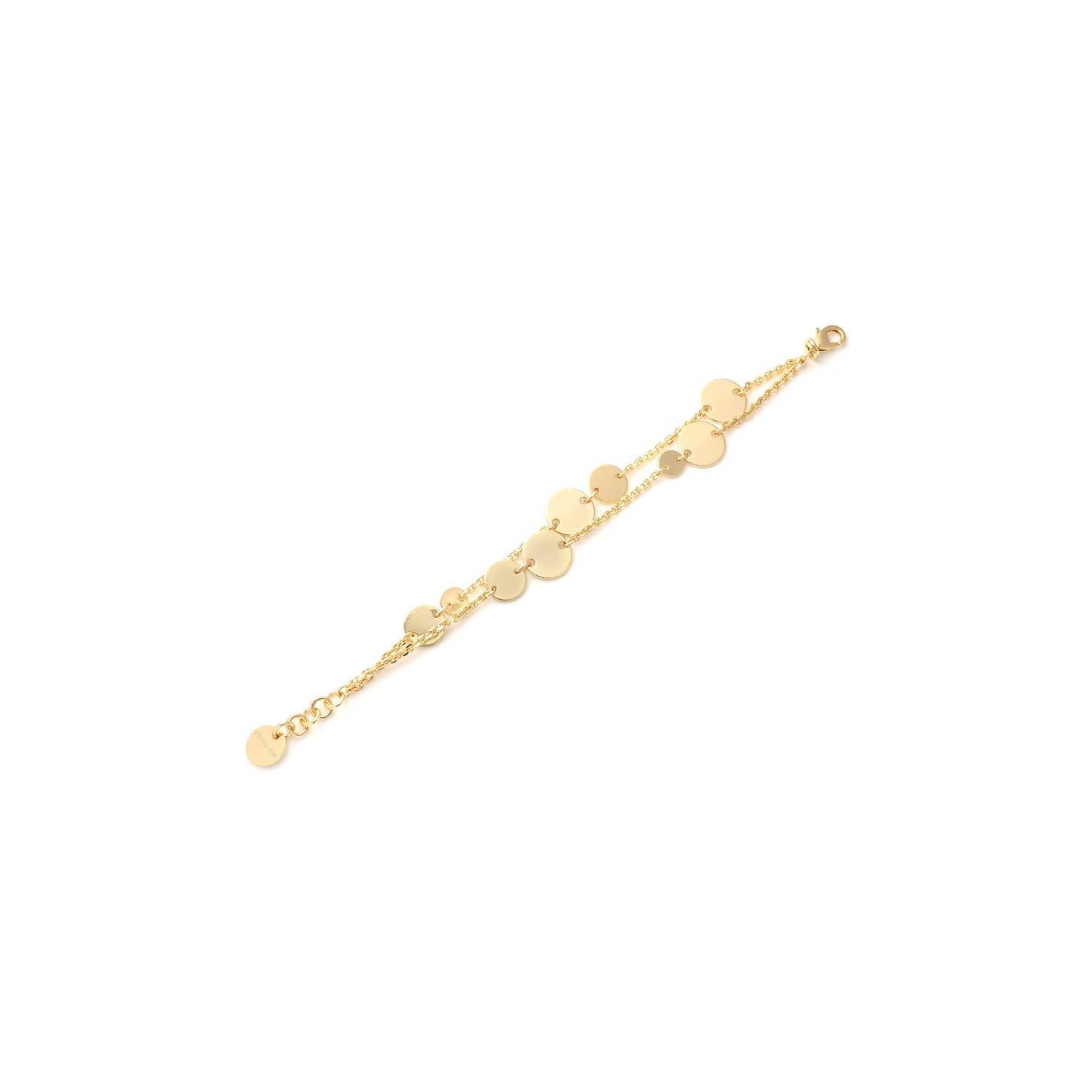 Bracciale Doppio Filo con Medagliette Tonde Unoaerre