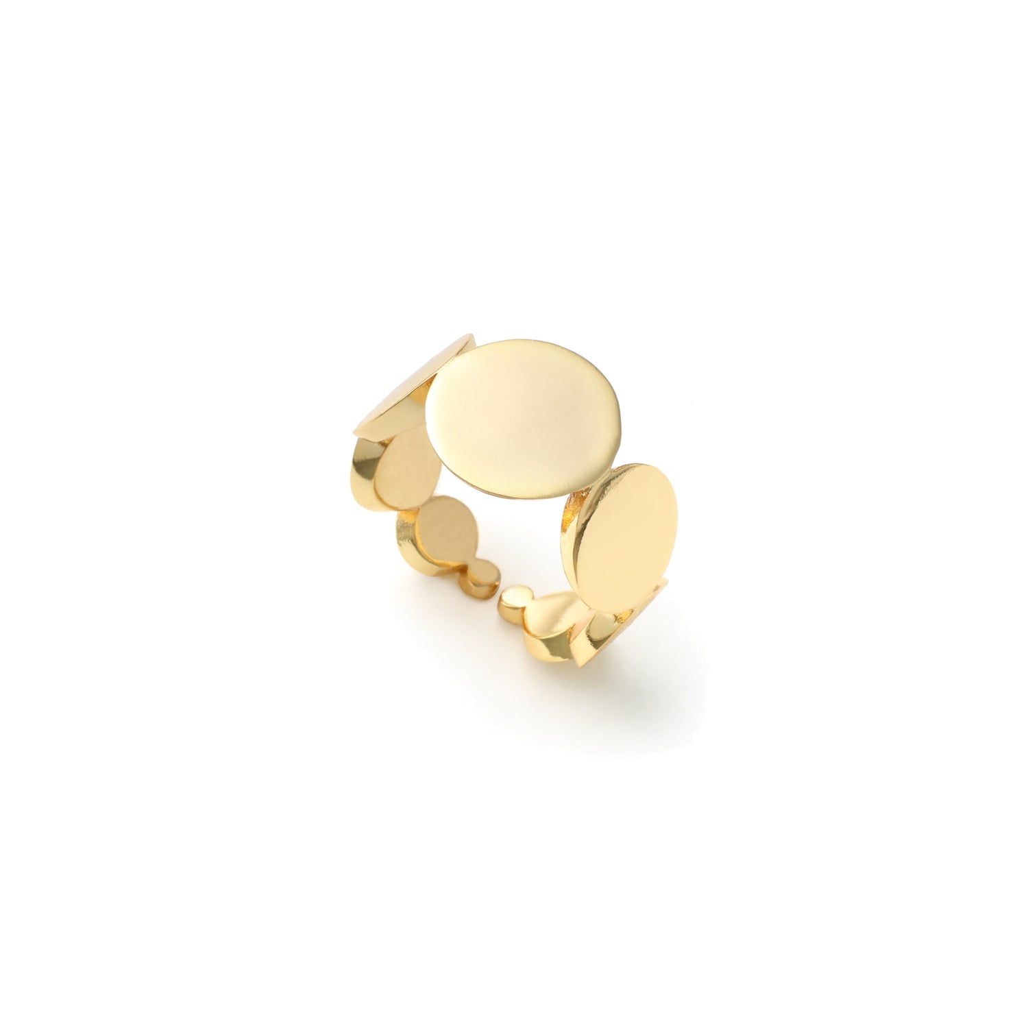 Anello a Fascia con Medagliette Tonde Unoaerre