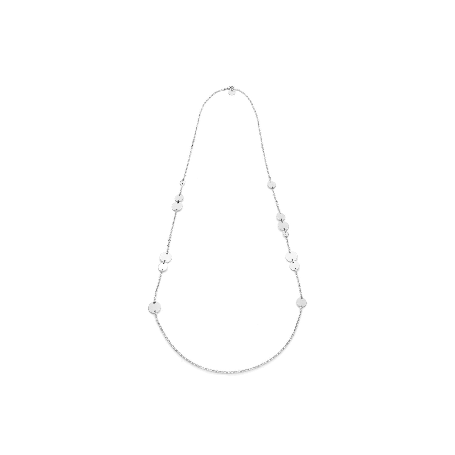 Collana Lunga con Madagliette Tonde e Chiusura a Moschettone Unoaerre