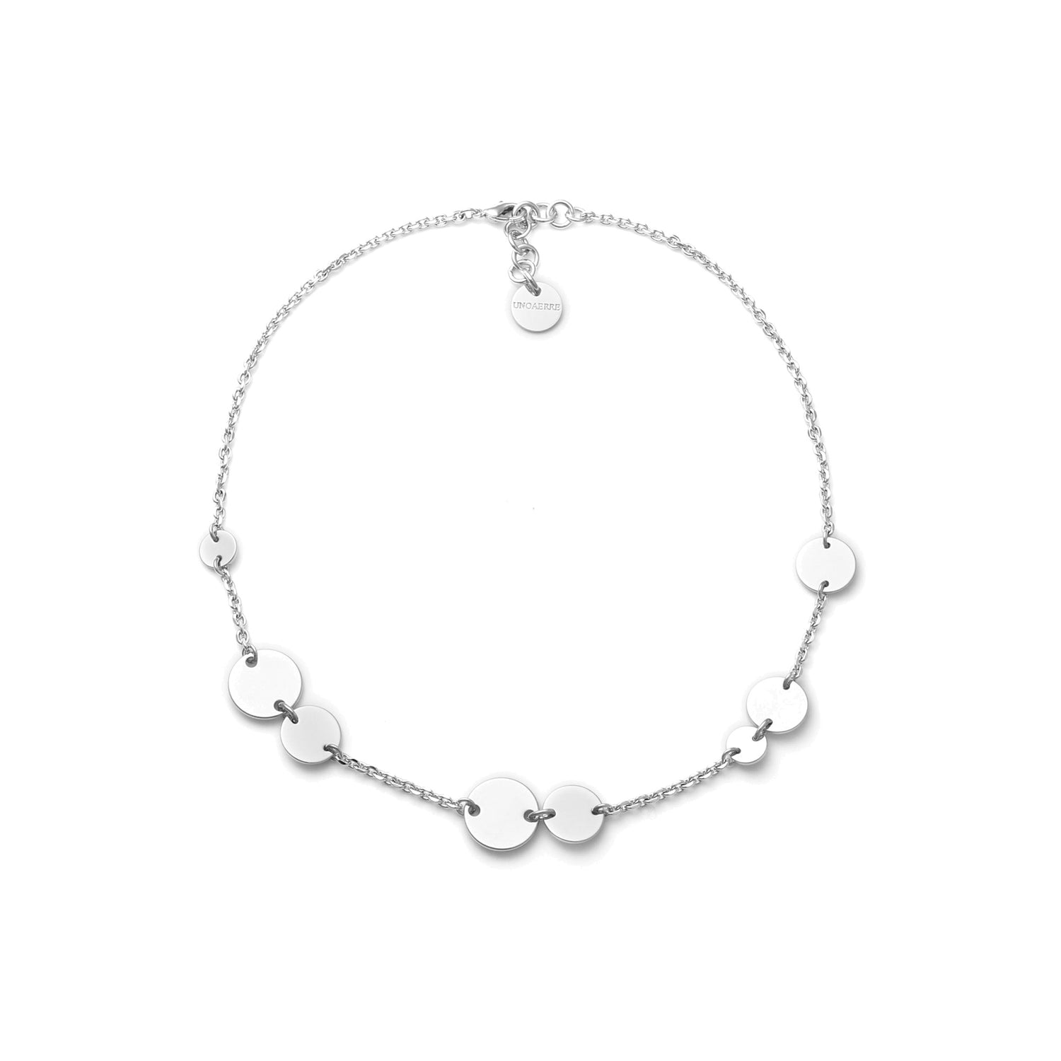Collana con Madagliette Tonde e Chiusura a Moschettone con anelli Unoaerre