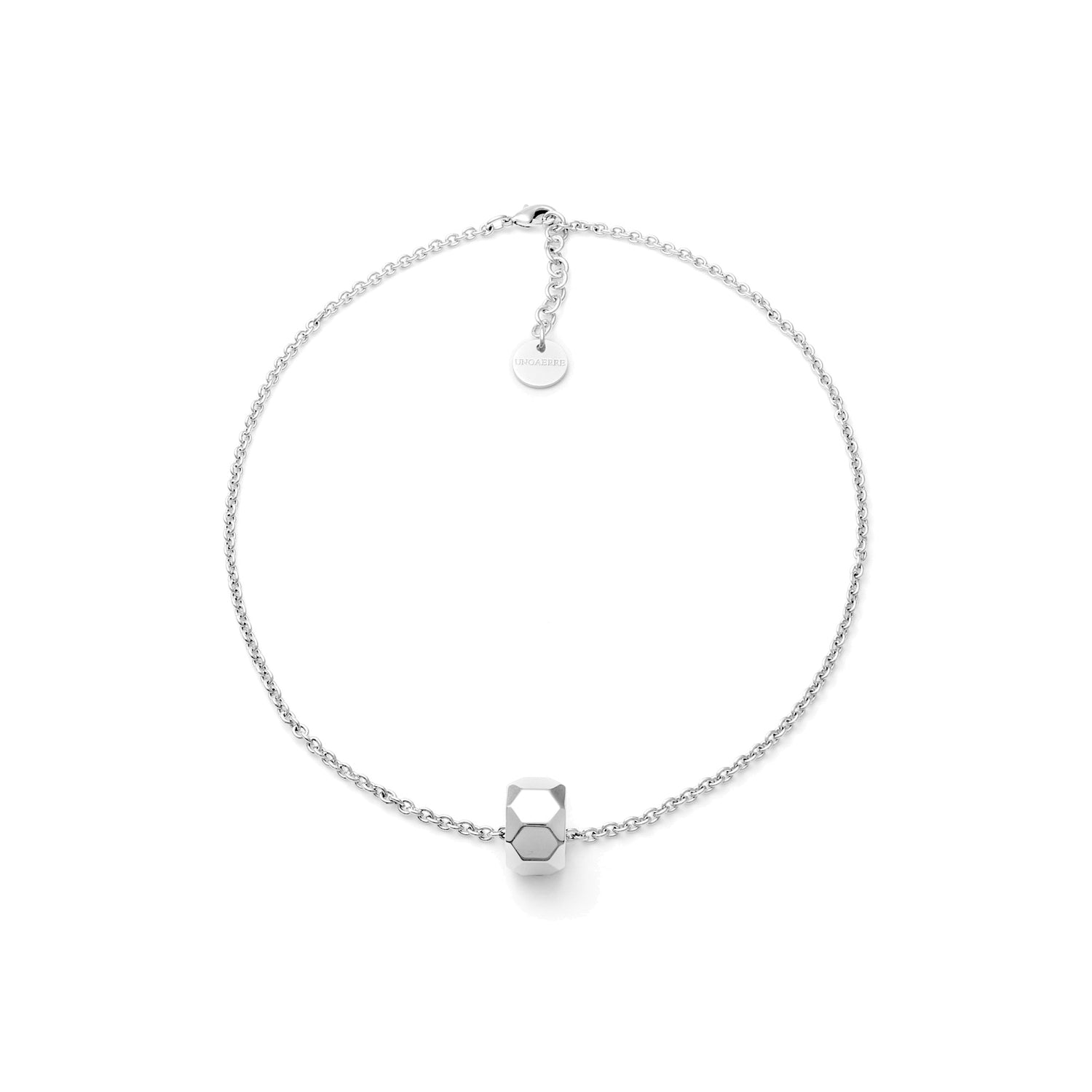 Collana in Catena Forzatina con Ciondolo Ad Anello Unoaerre