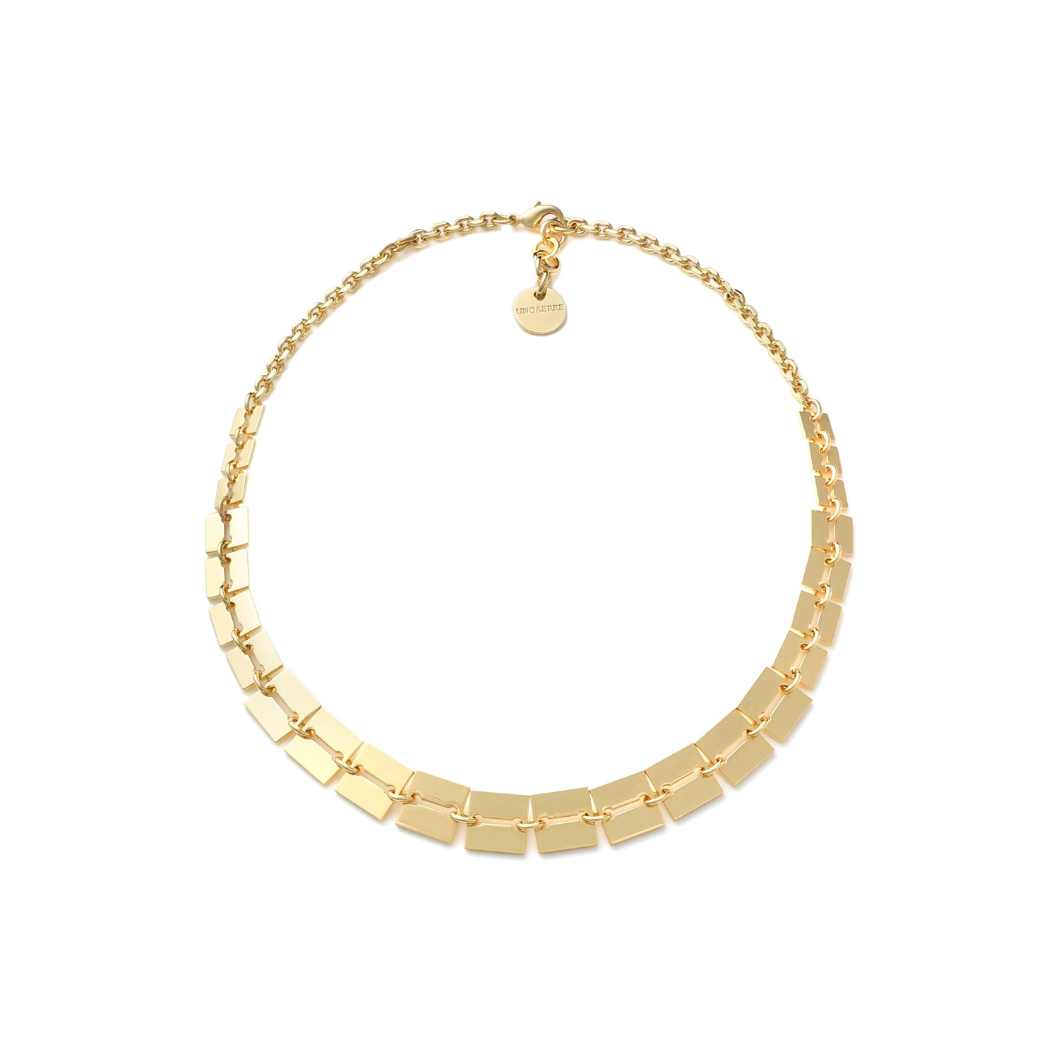 Collana Lux con Maglie Piatte Quadrate Concatenate tra Loro Unoaerre