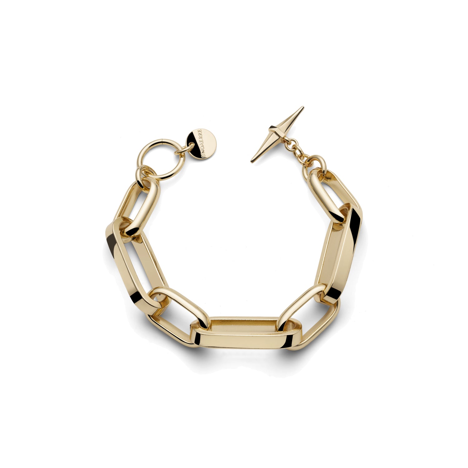 Bracciale in Catena Forzatina Quadra con Maglie in Grandezze Alterne e Bagno Unoaerre