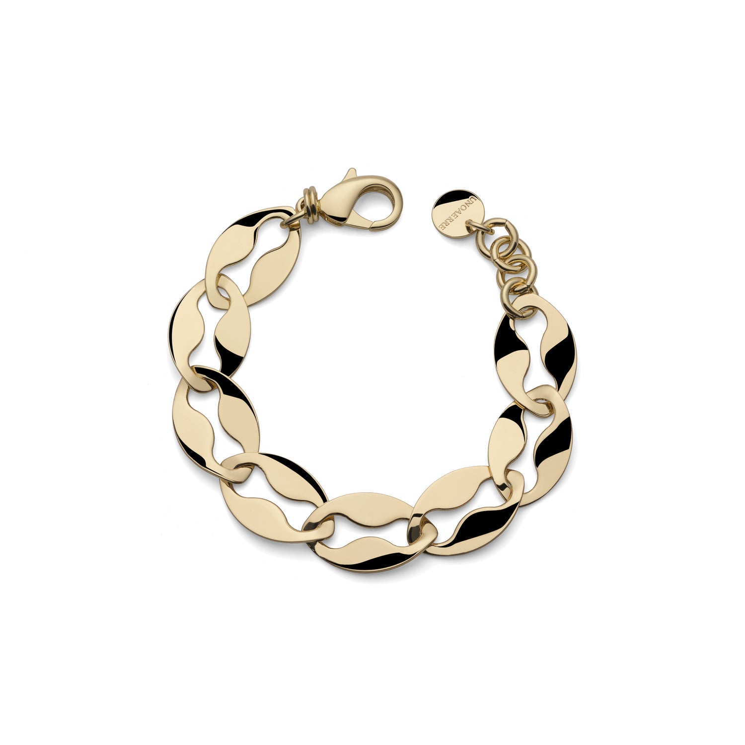 Bracciale in Maglia Marina Piatta in Finitura Lucida Unoaerre