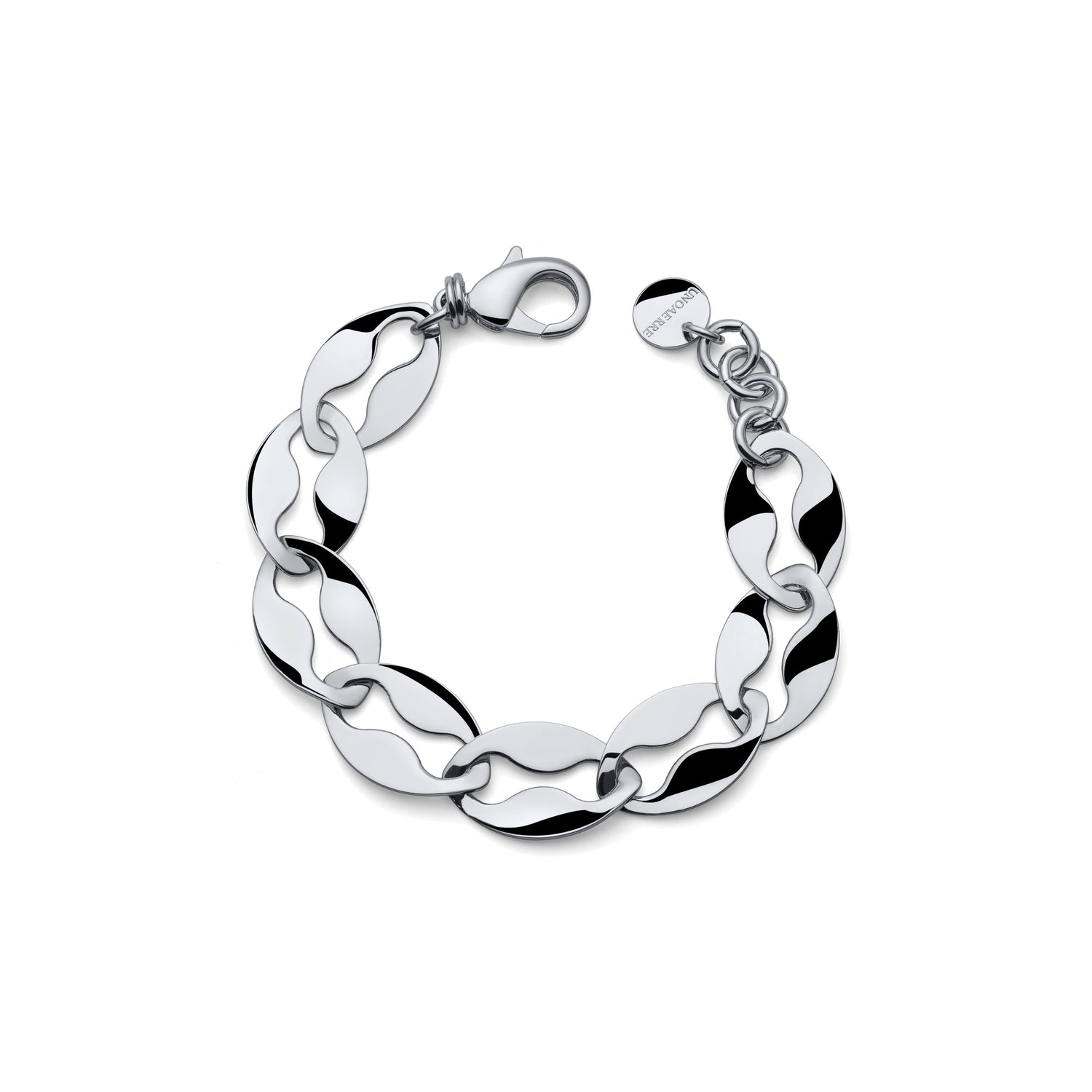 Bracciale in Maglia Marina Piatta in Finitura Lucida Unoaerre