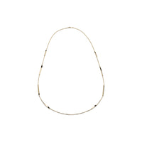 Collana Lunga in Catena Sottile con Lastrine Rettangolari Piatte Alternate Unoaerre