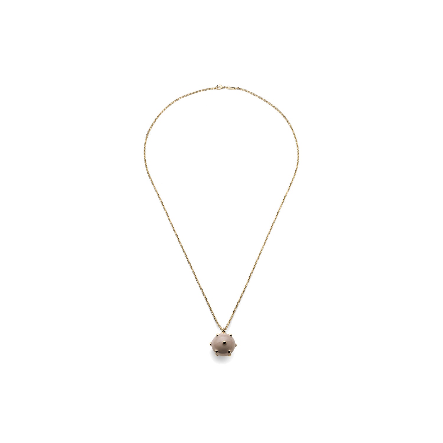 Collana Lunga della Collezione Mine con Ciondolo Grande Smaltato Sabbia Lucido Unoaerre