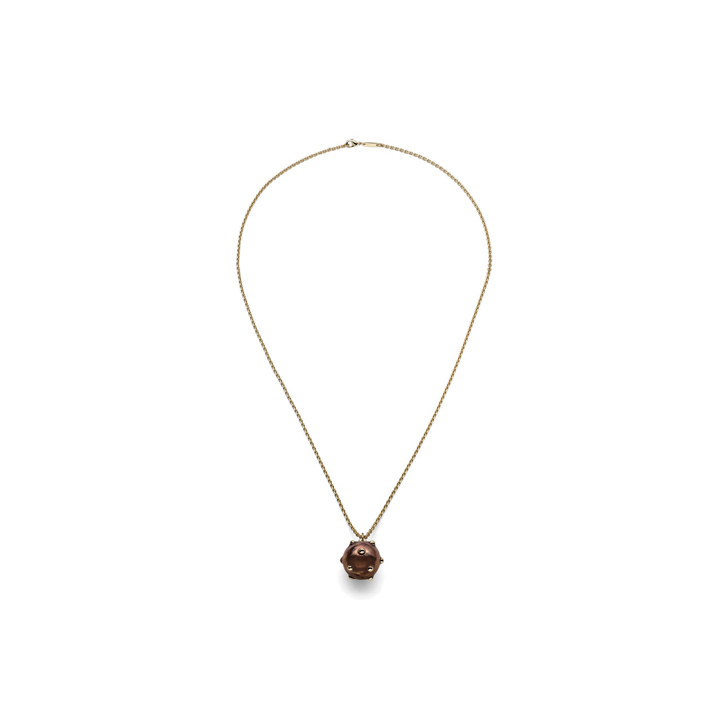 Collana Lunga della Collezione Mine con Ciondolo Grande Smaltato Testa di Moro Unoaerre