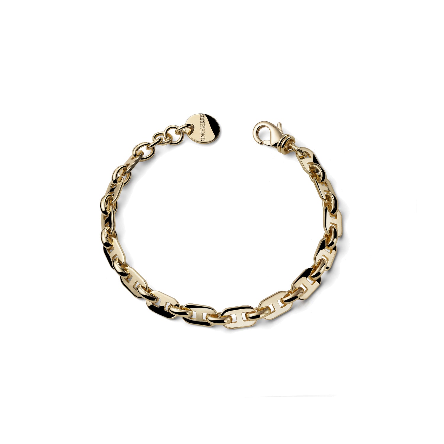 Bracciale Catena Placcata Oro, Maglia Traversino Unoaerre