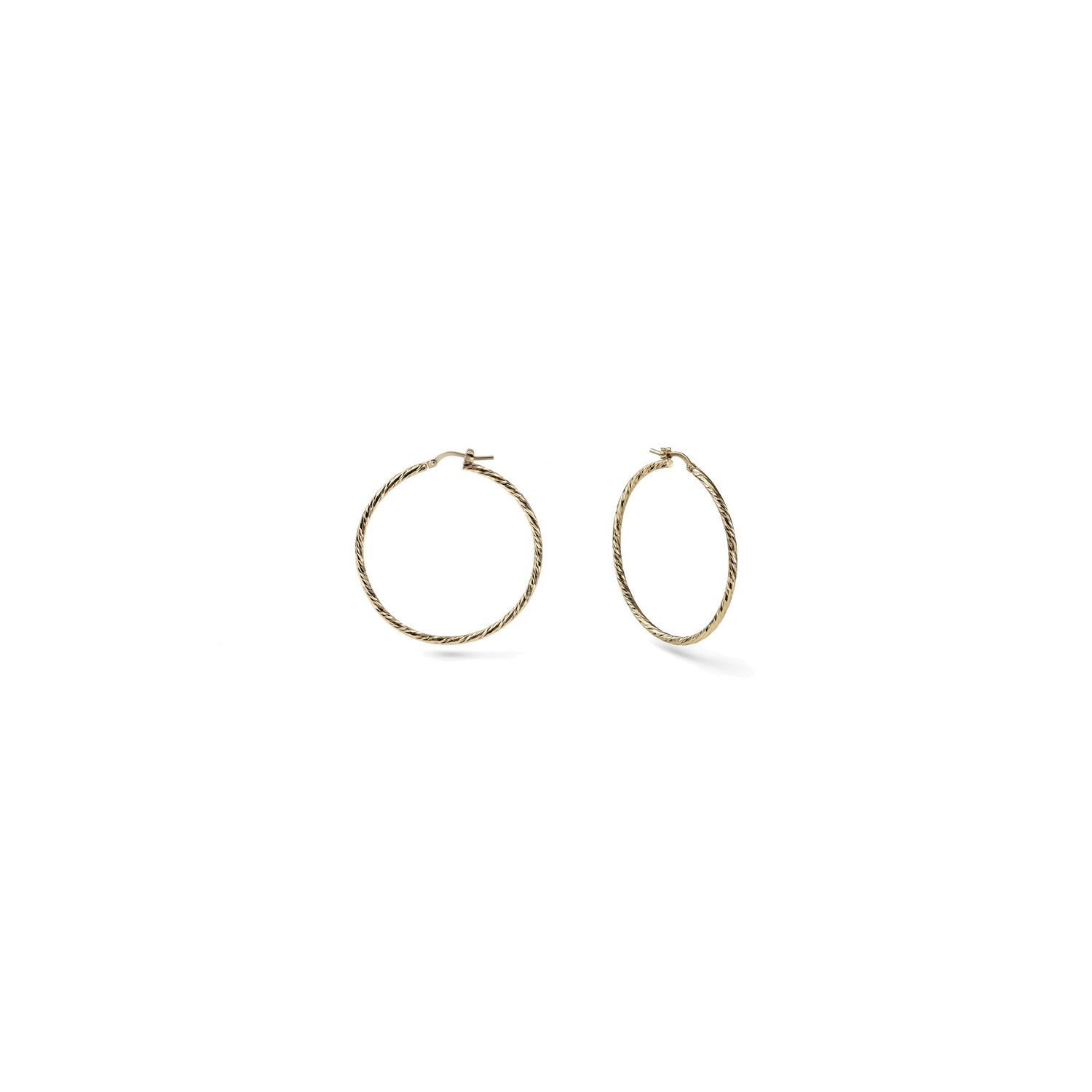 Orecchini Donna a Cerchio, Paccatura in Oro, Finitura Diaman Tata Unoaerre