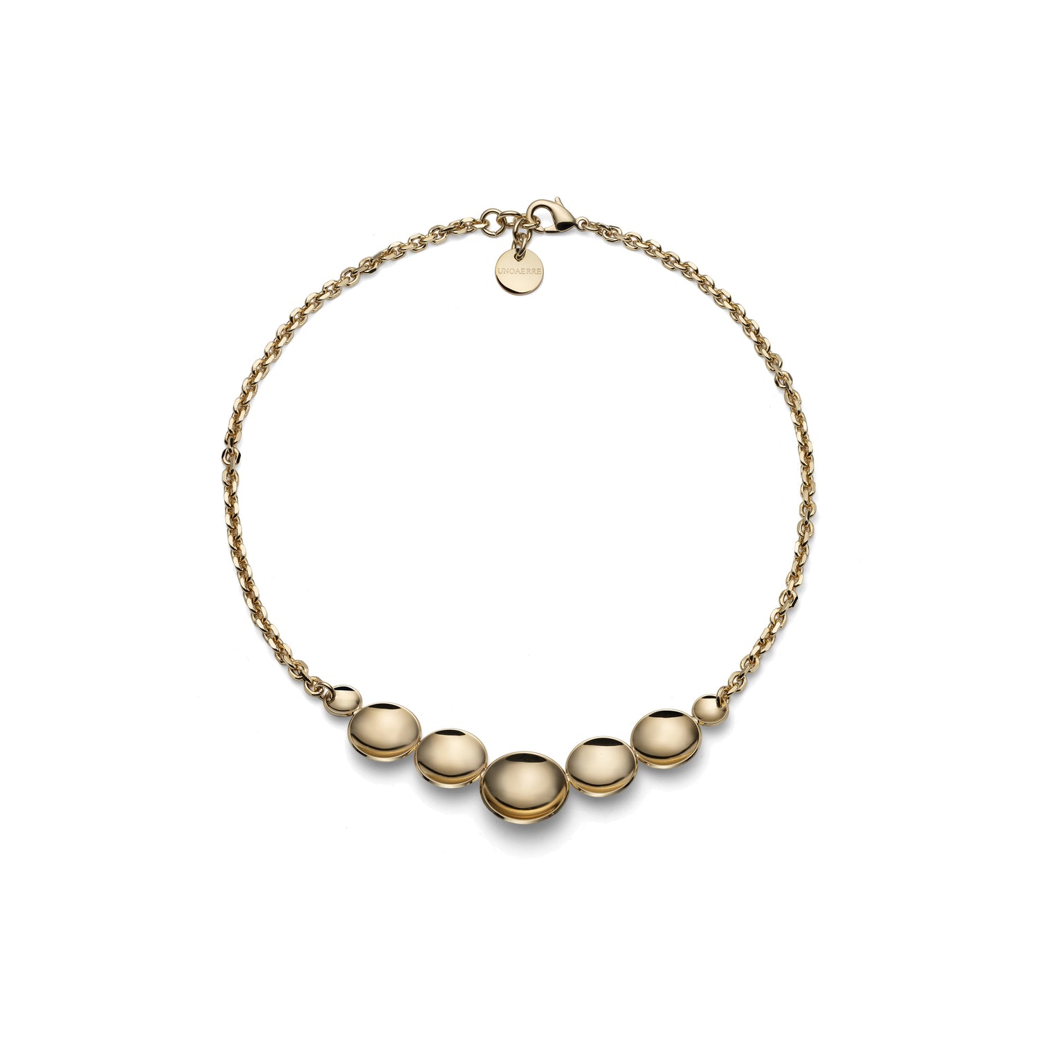 Collana Elegante Donna con Tondi Concavi Unoaerre