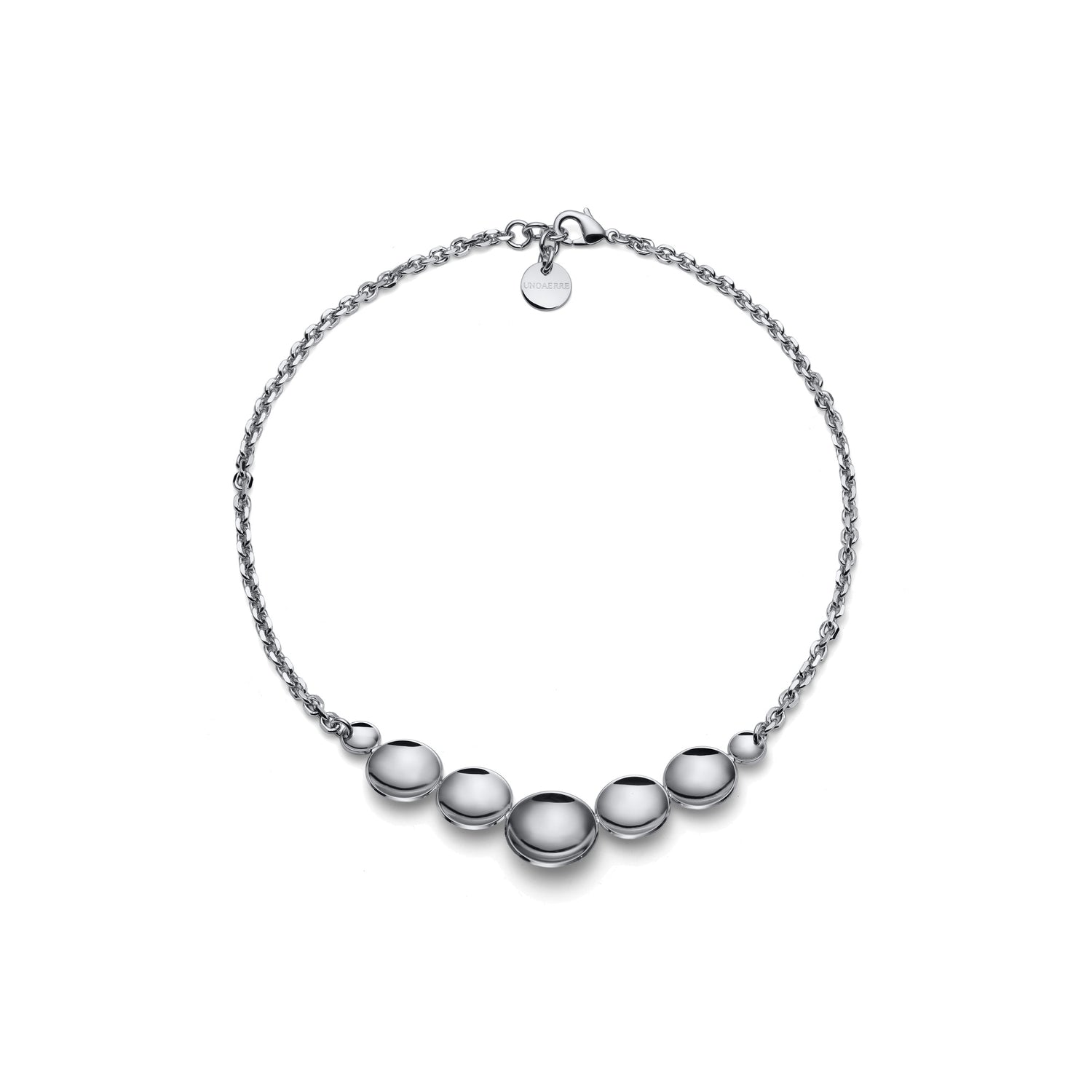 Collana Elegante Donna con Tondi Concavi Unoaerre