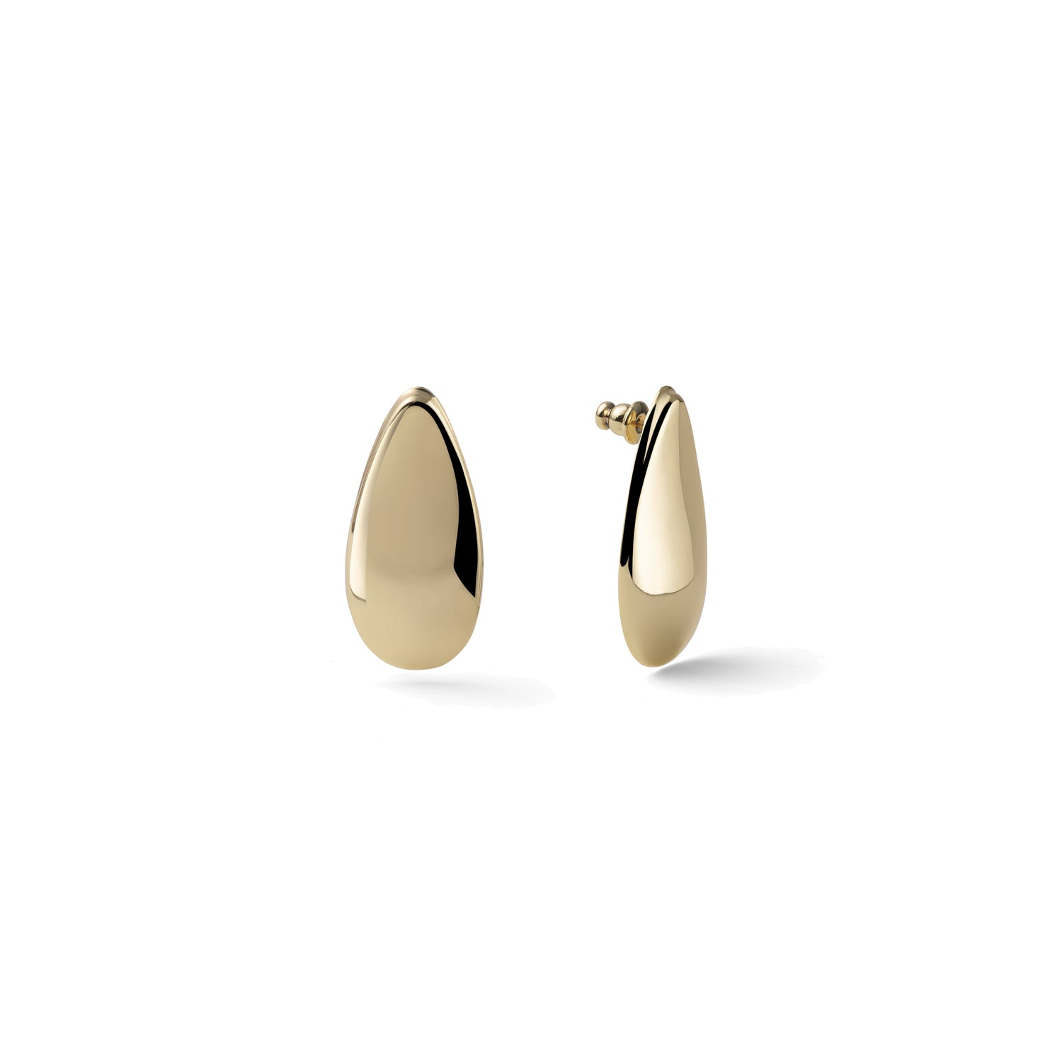 Orecchini Maxi a Goccia, Placcati Oro o Argento, Finish Lucido Unoaerre