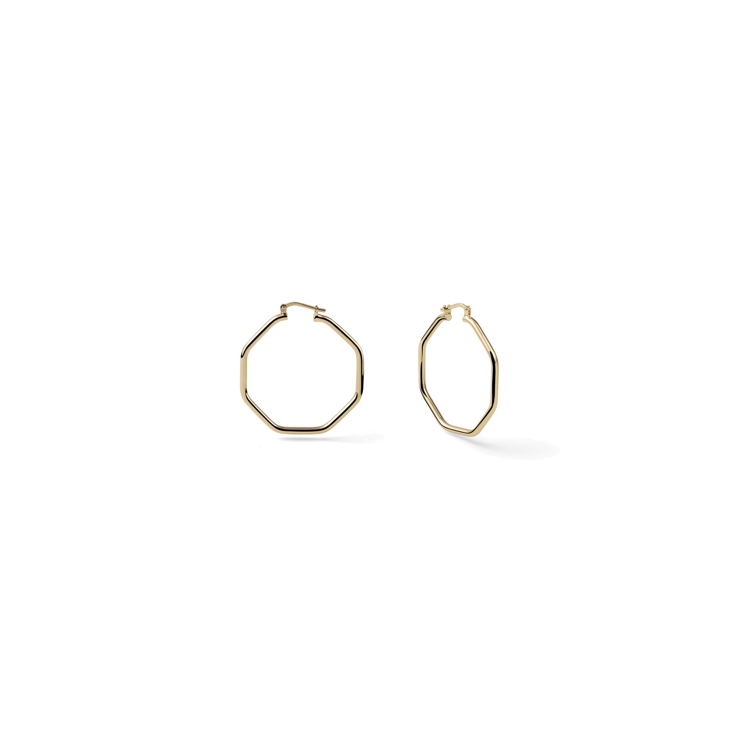 Orecchini a Cerchio, Design Minimal a Forma di Ottagono Unoaerre