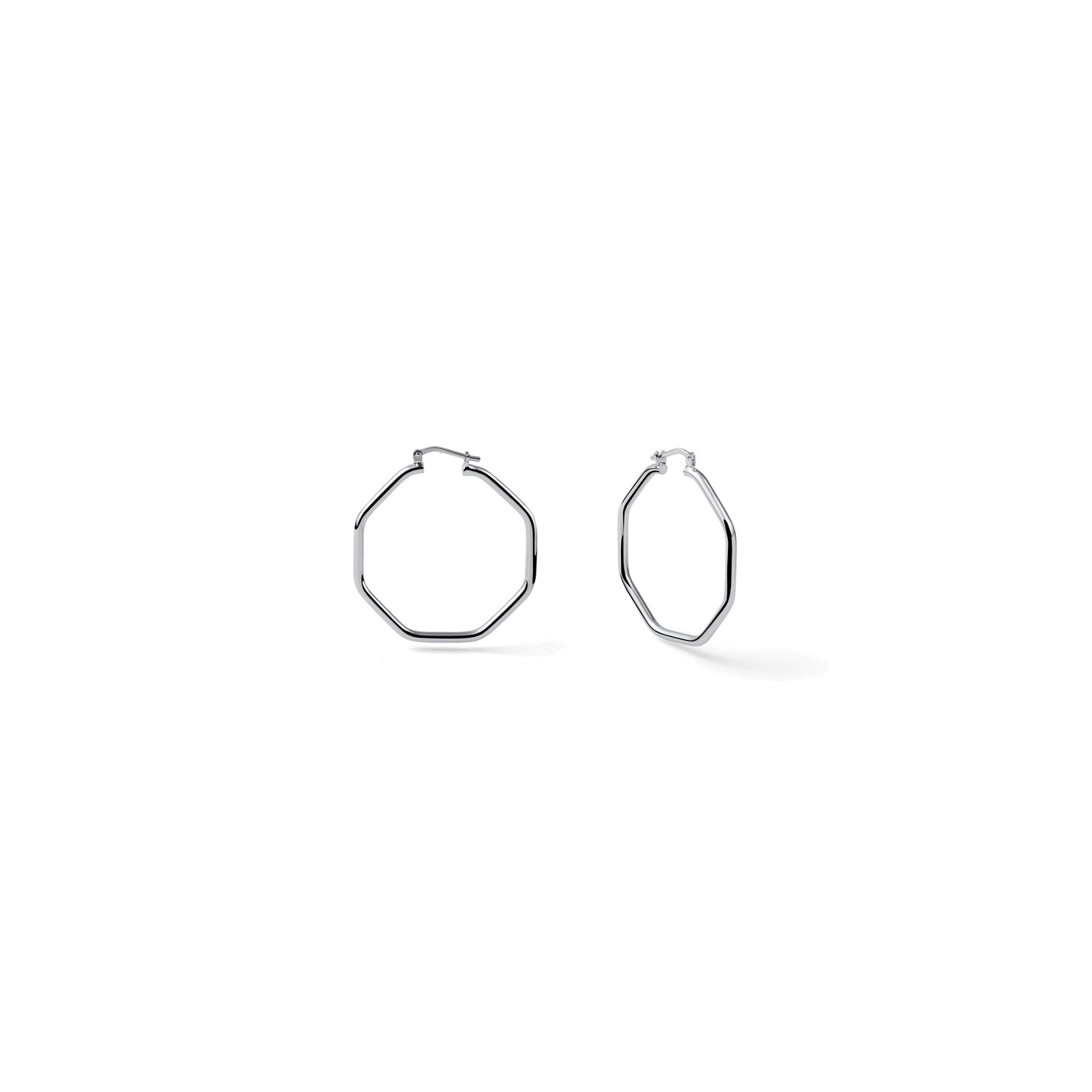 Orecchini a Cerchio, Design Minimal a Forma di Ottagono Unoaerre