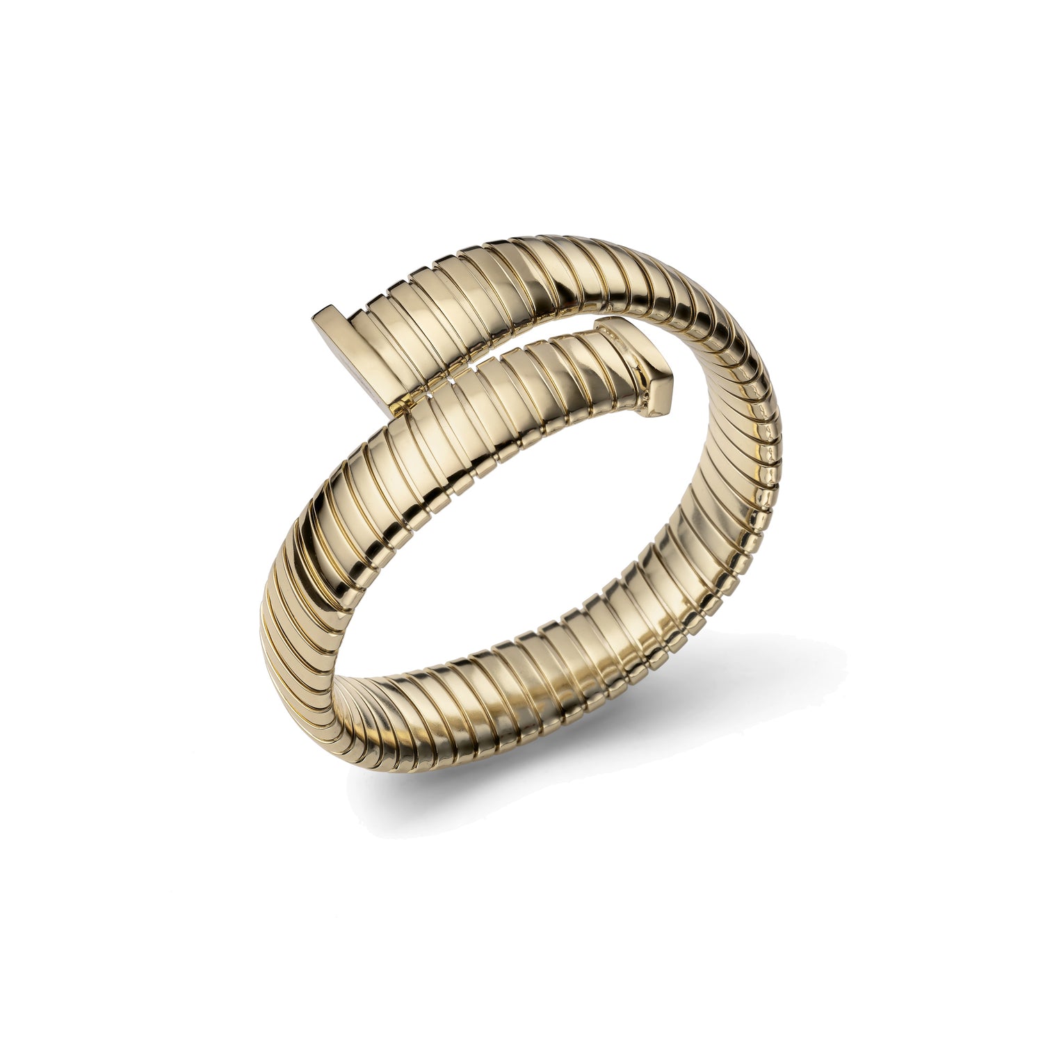 Bracciale Bangle Donna Placcato Oro, Catena Tubogas Contrari É un Giro Unoaerre